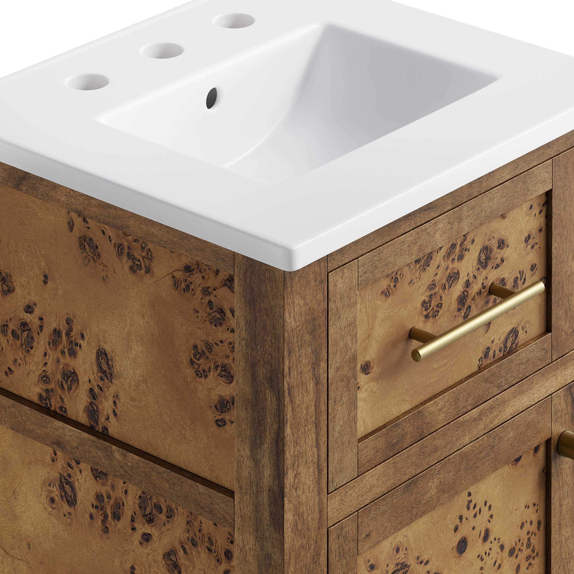 Meuble-lavabo de salle de bain en bois Elysian inclus