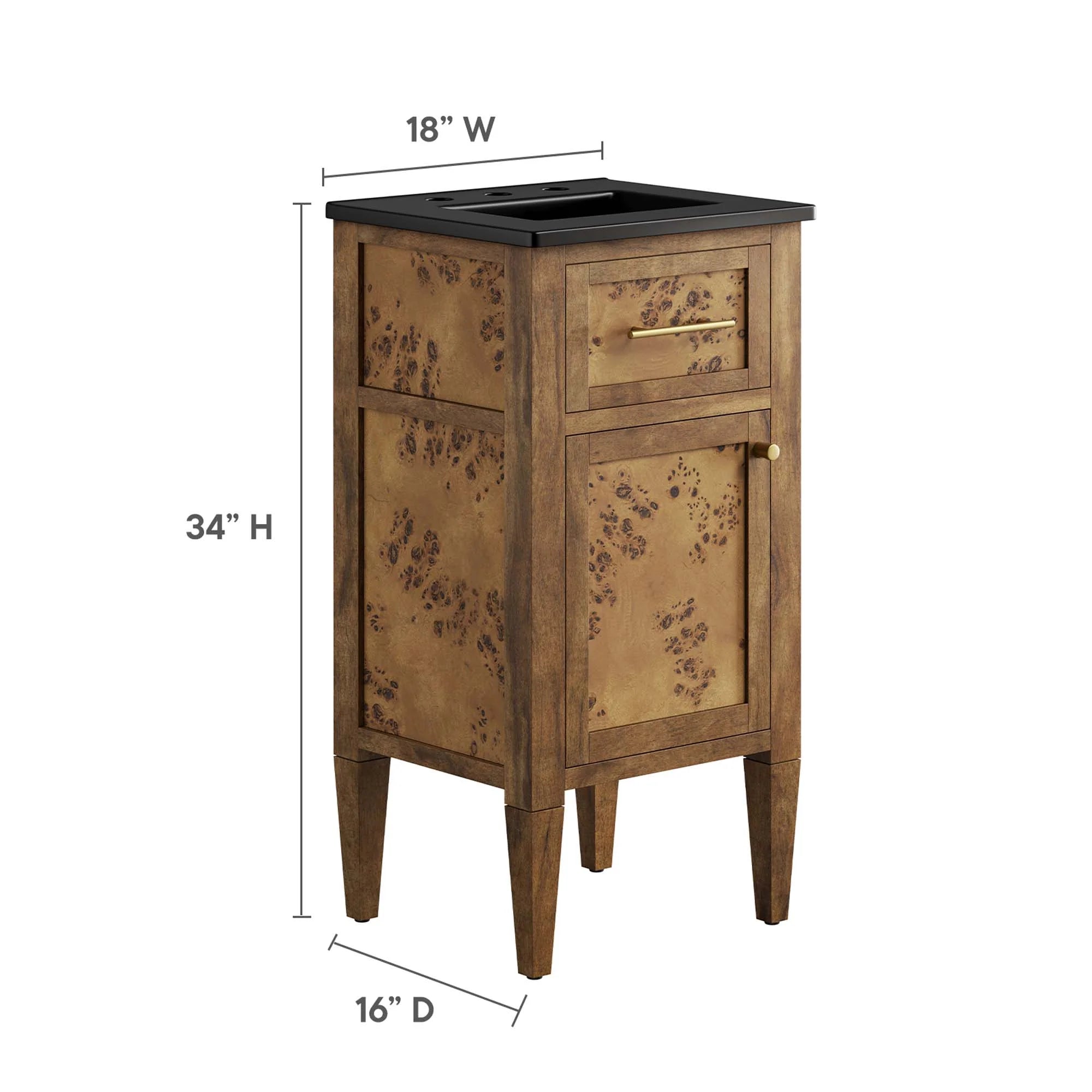 Elysian Wood Bathroom Vanity Basin Included