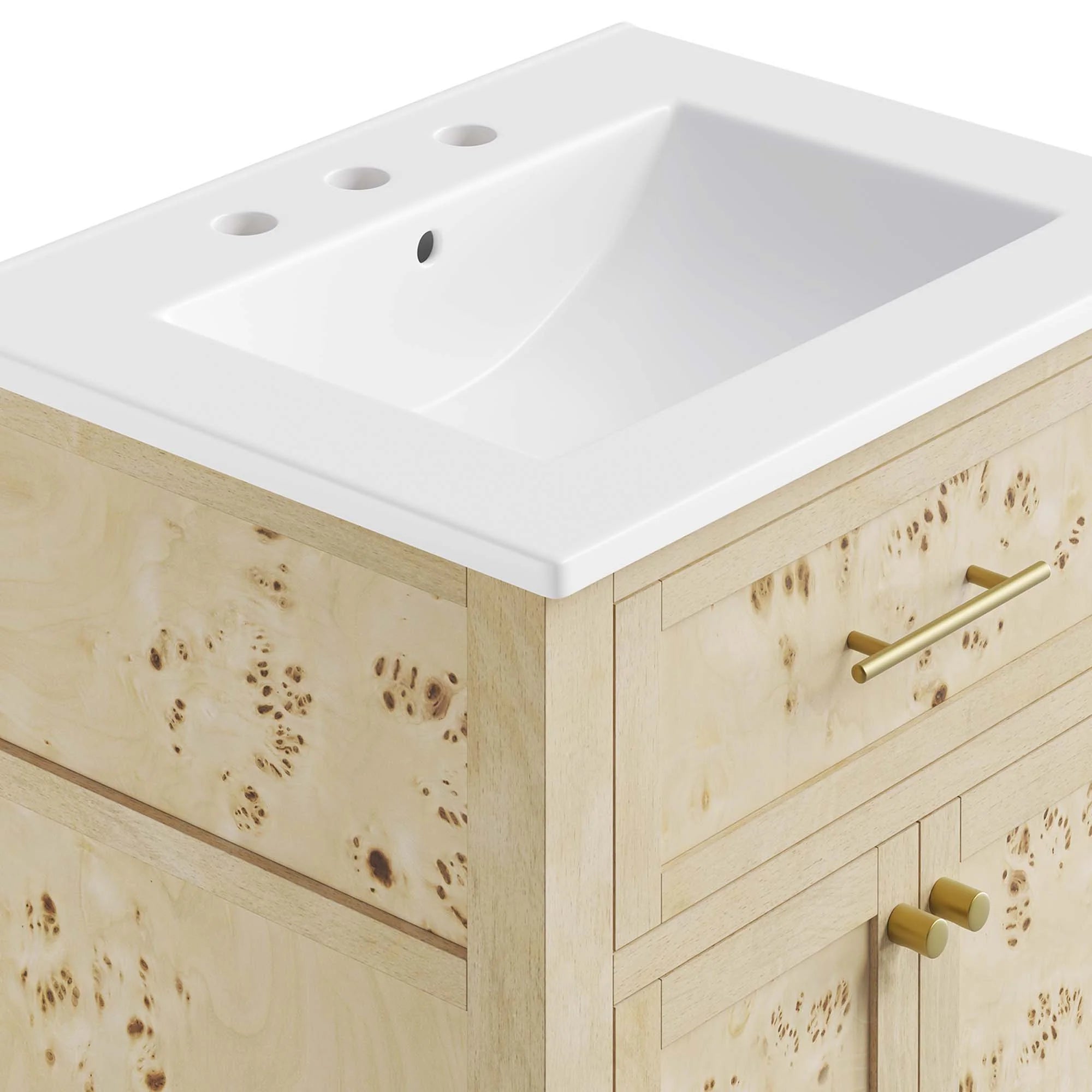 Meuble-lavabo de salle de bain en bois Elysian inclus