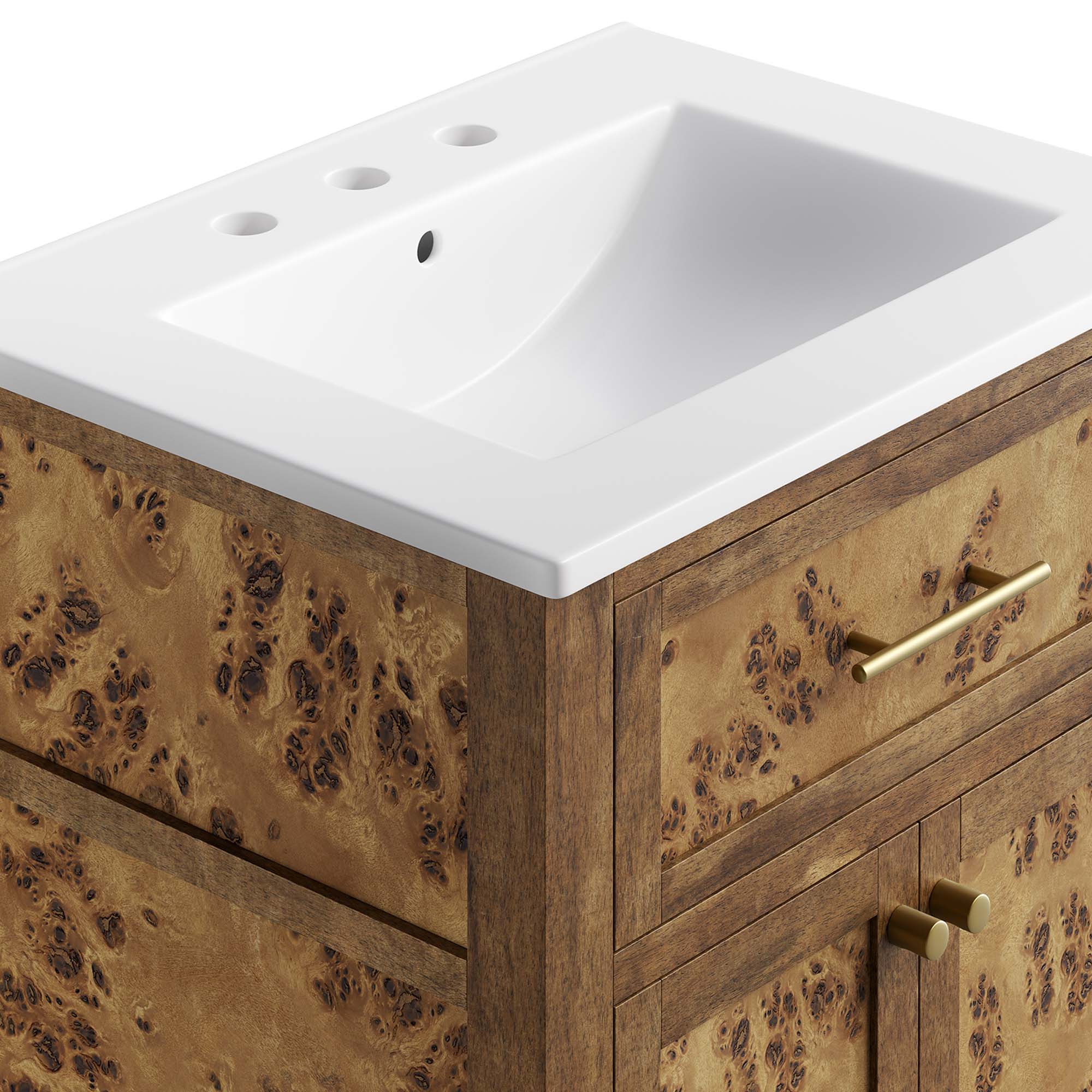 Meuble-lavabo de salle de bain en bois Elysian inclus