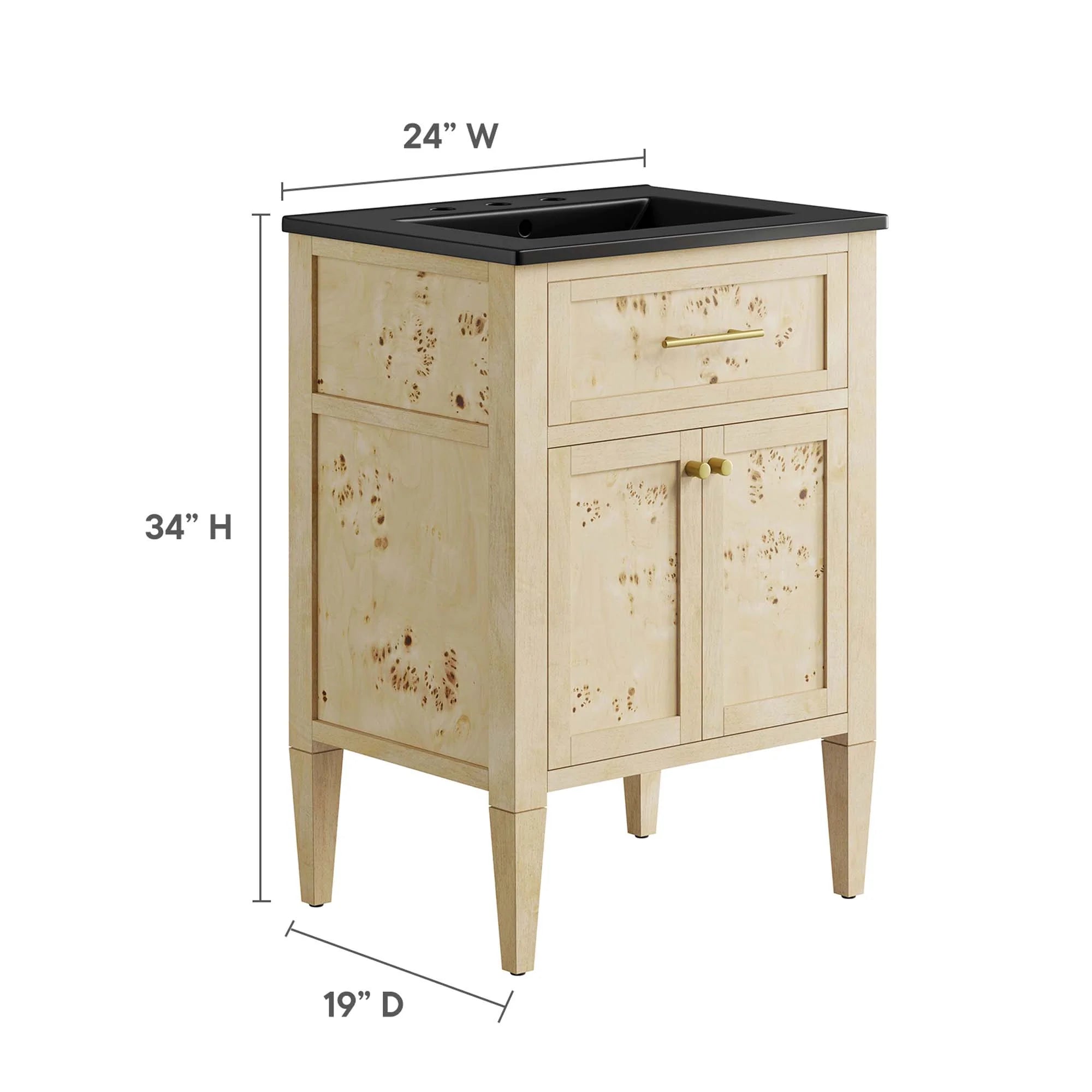 Elysian Wood Bathroom Vanity Basin Included