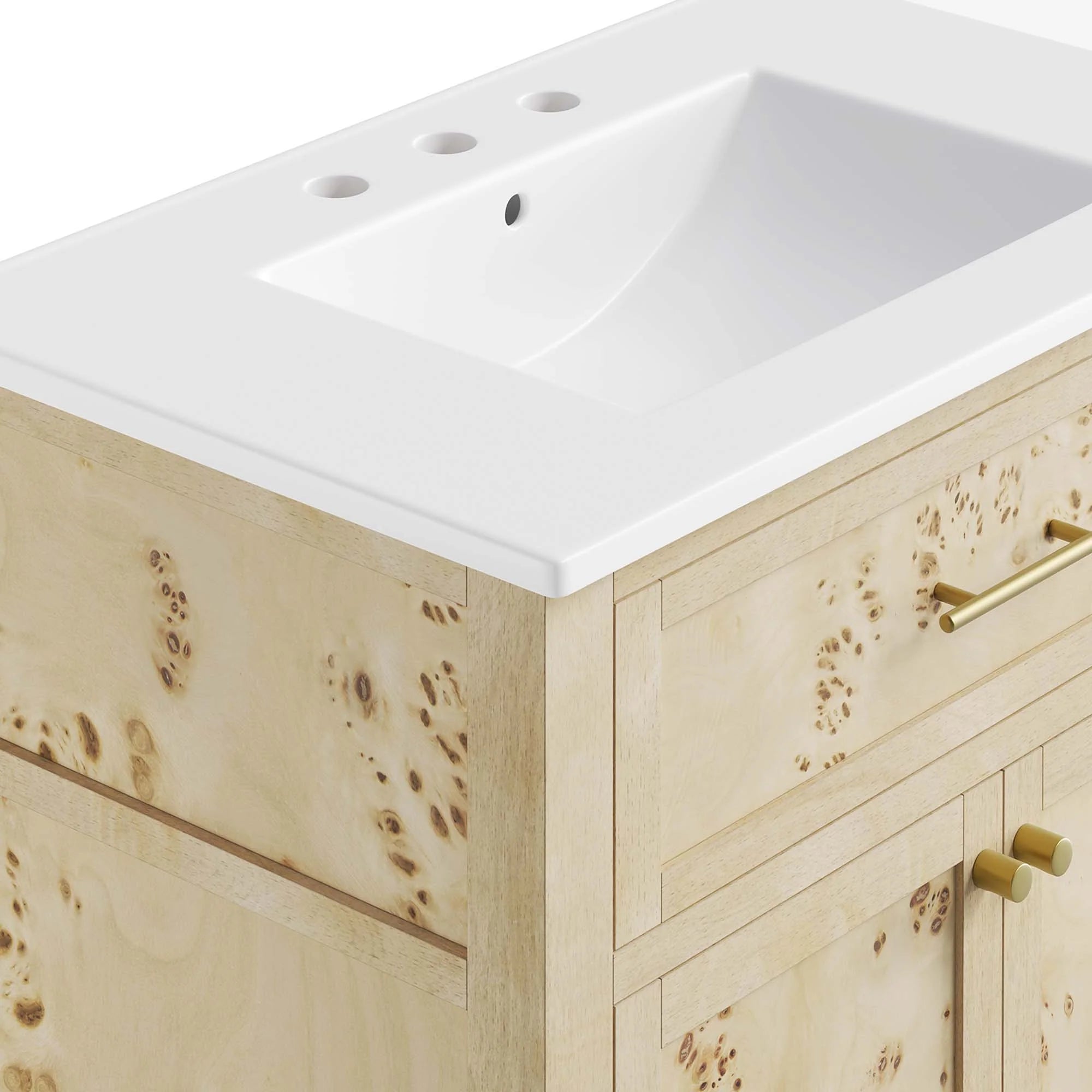 Meuble-lavabo de salle de bain en bois Elysian inclus