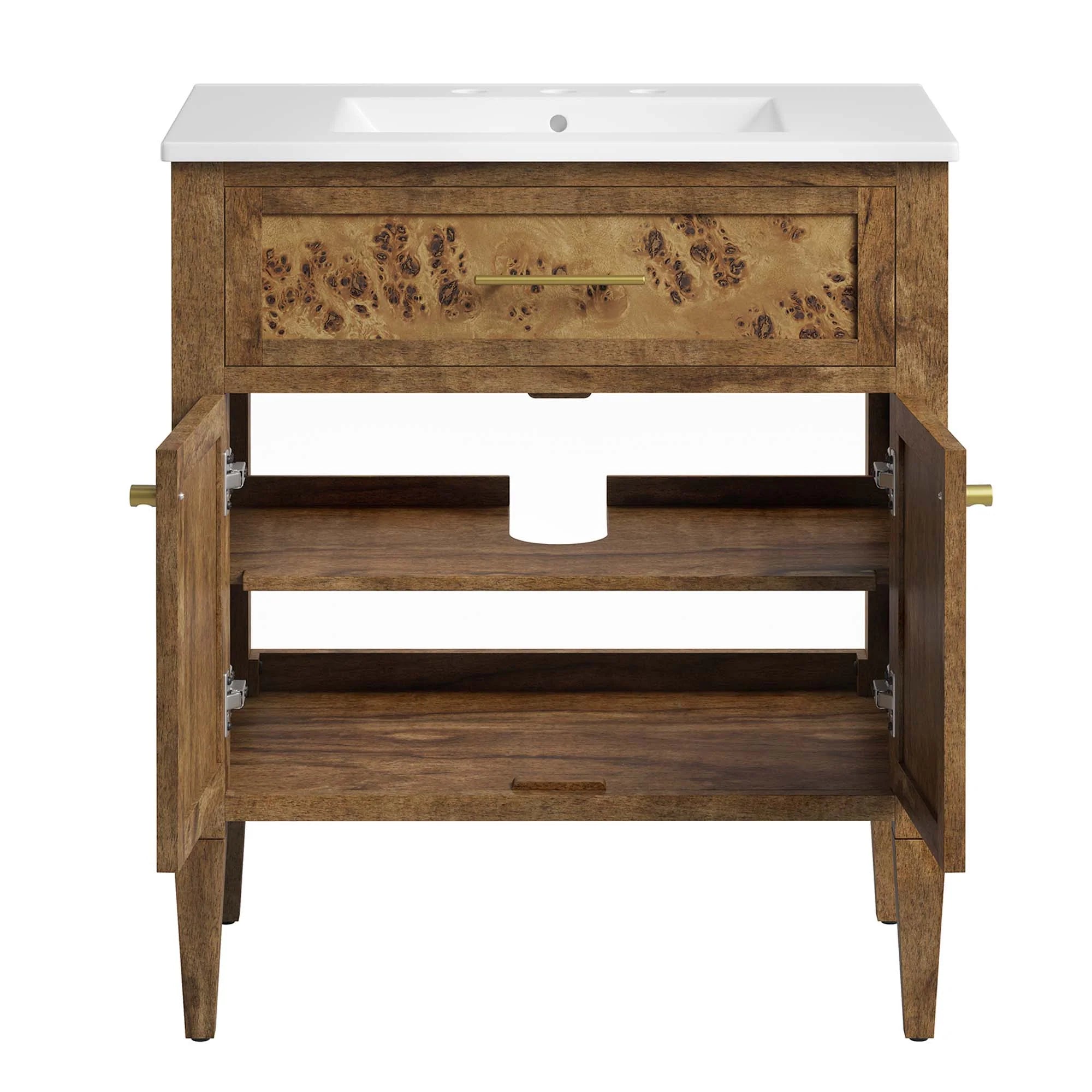 Elysian Wood Bathroom Vanity Basin Included