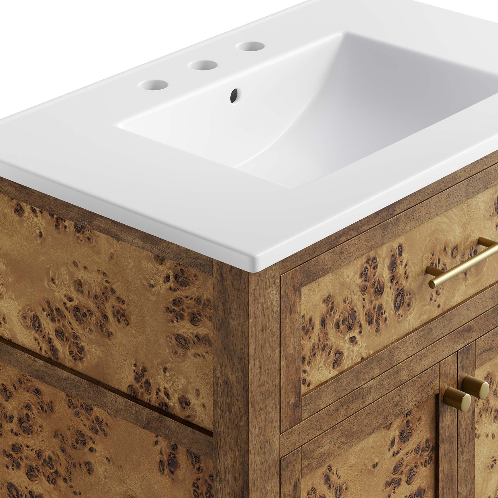 Meuble-lavabo de salle de bain en bois Elysian inclus