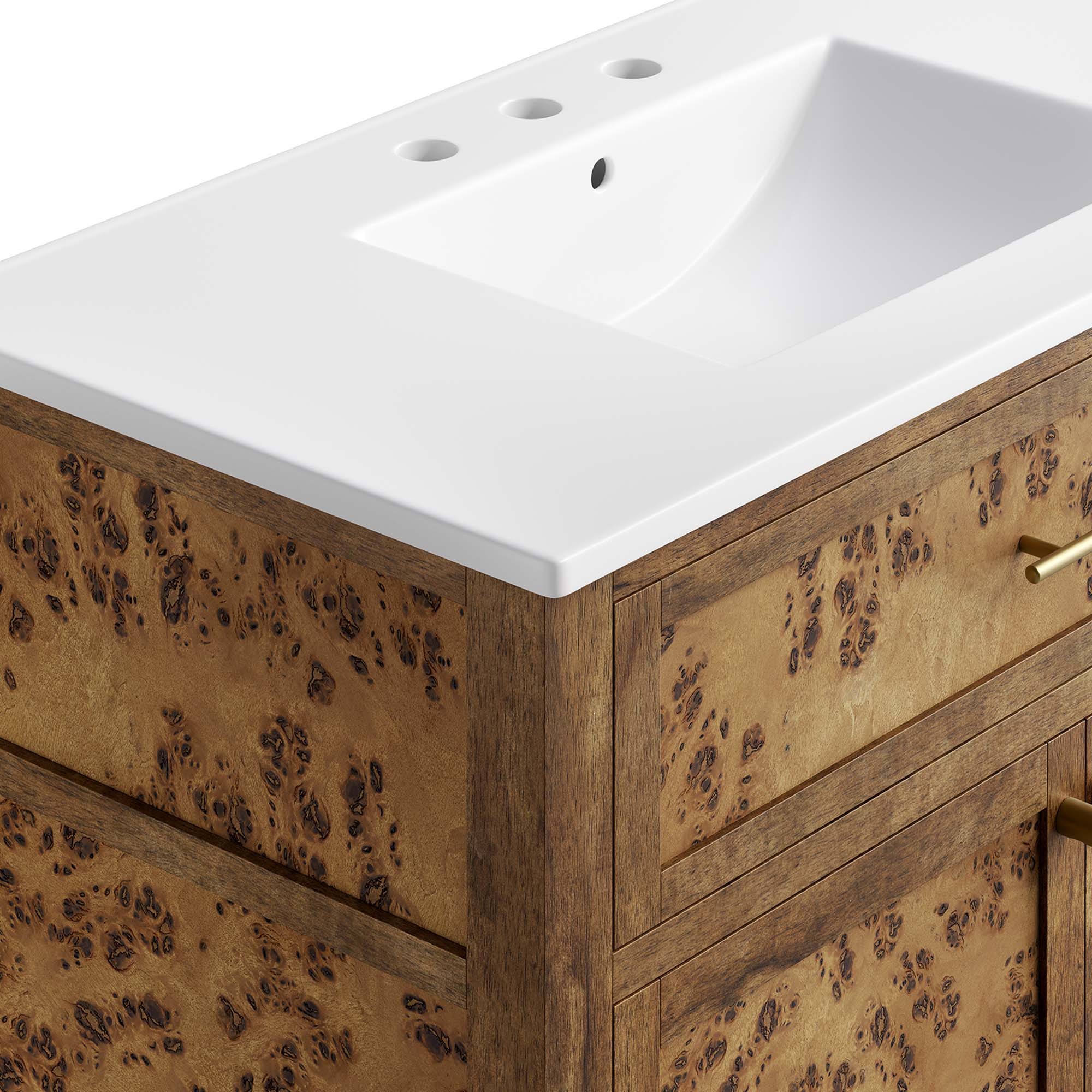 Meuble-lavabo de salle de bain en bois Elysian inclus