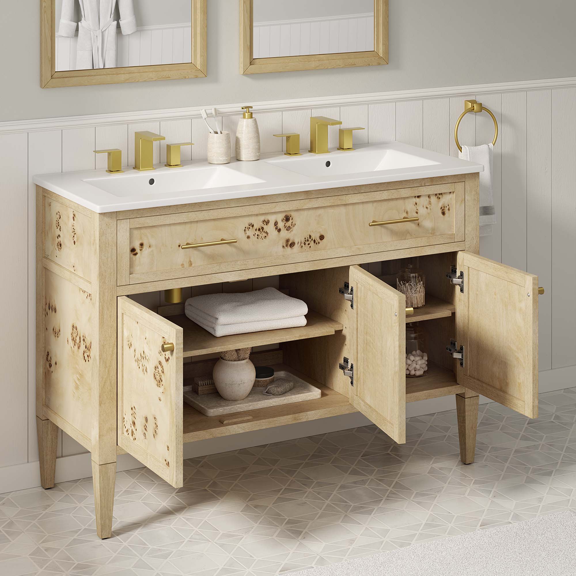 Elysian Wood Bathroom Vanity Cabinet Basin Not Included