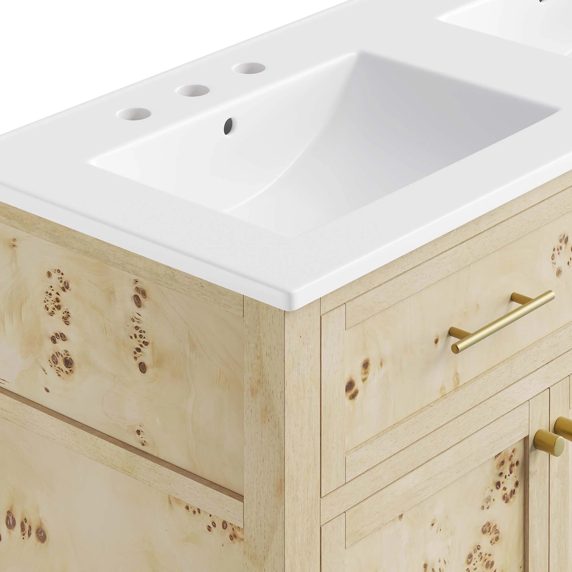 Meuble-lavabo de salle de bain en bois Elysian Lavabo non inclus