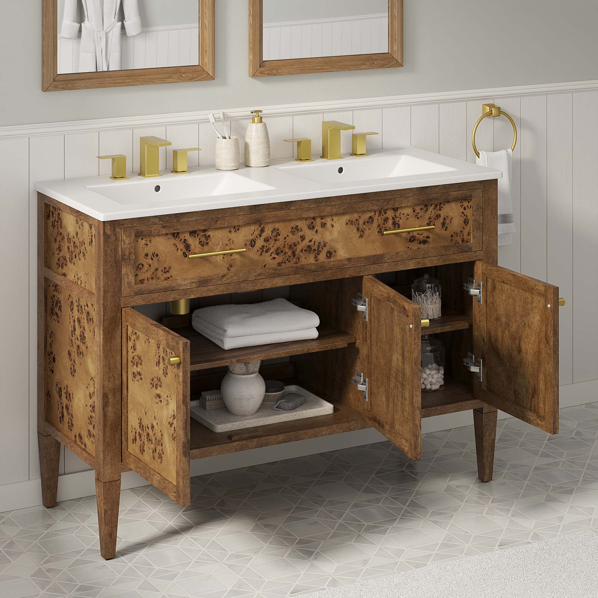 Elysian Wood Bathroom Vanity Cabinet Basin Not Included