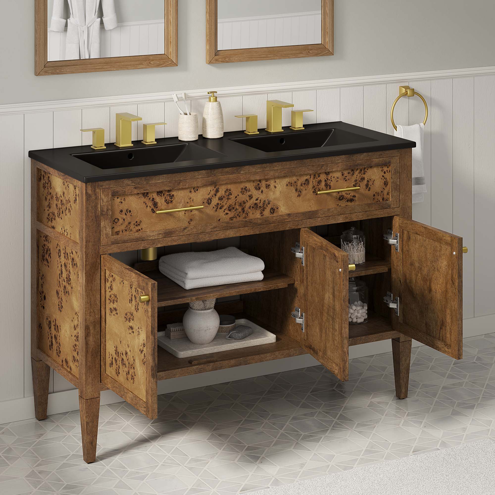 Elysian Wood Bathroom Vanity Cabinet Basin Not Included