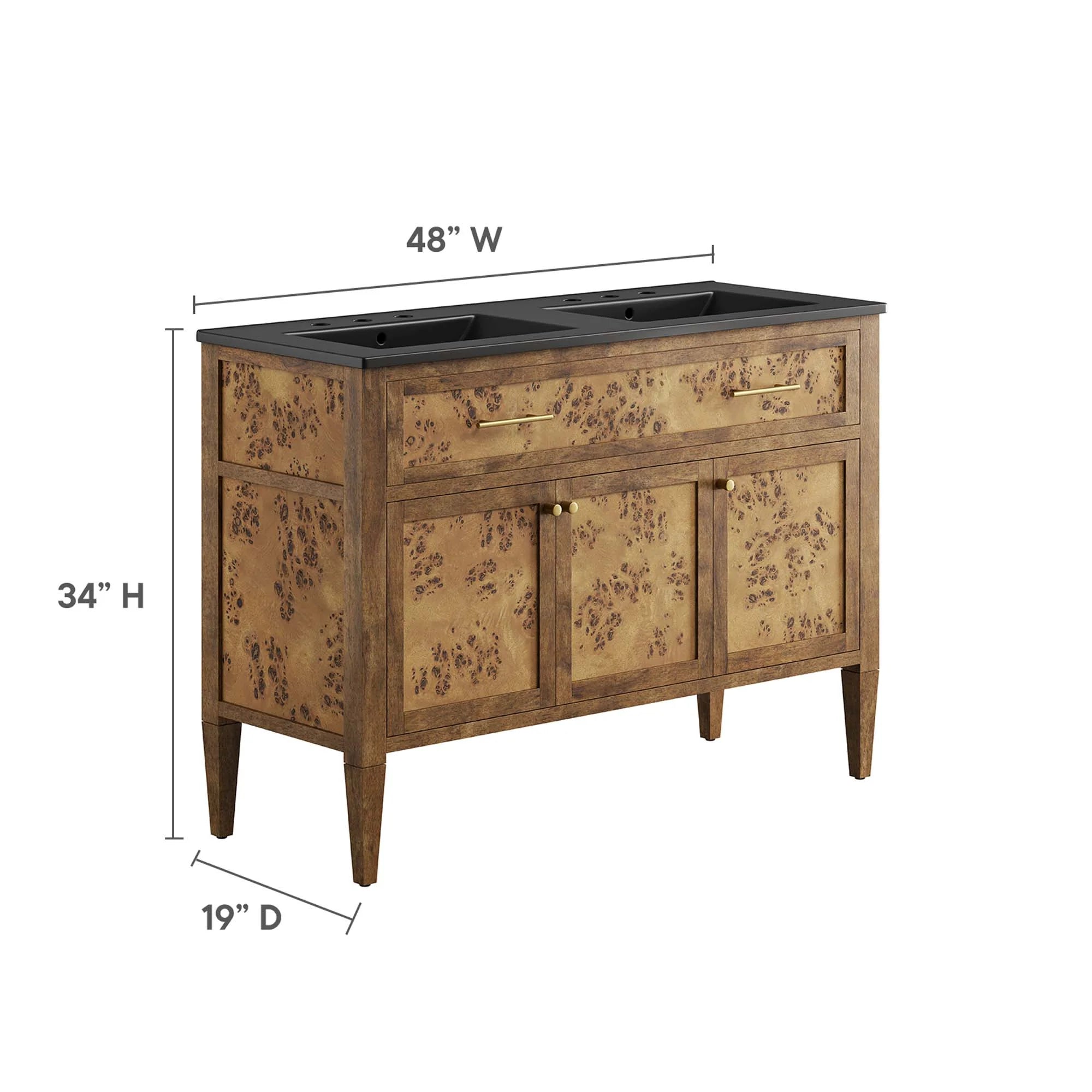 Elysian Wood Bathroom Vanity Cabinet Basin Not Included