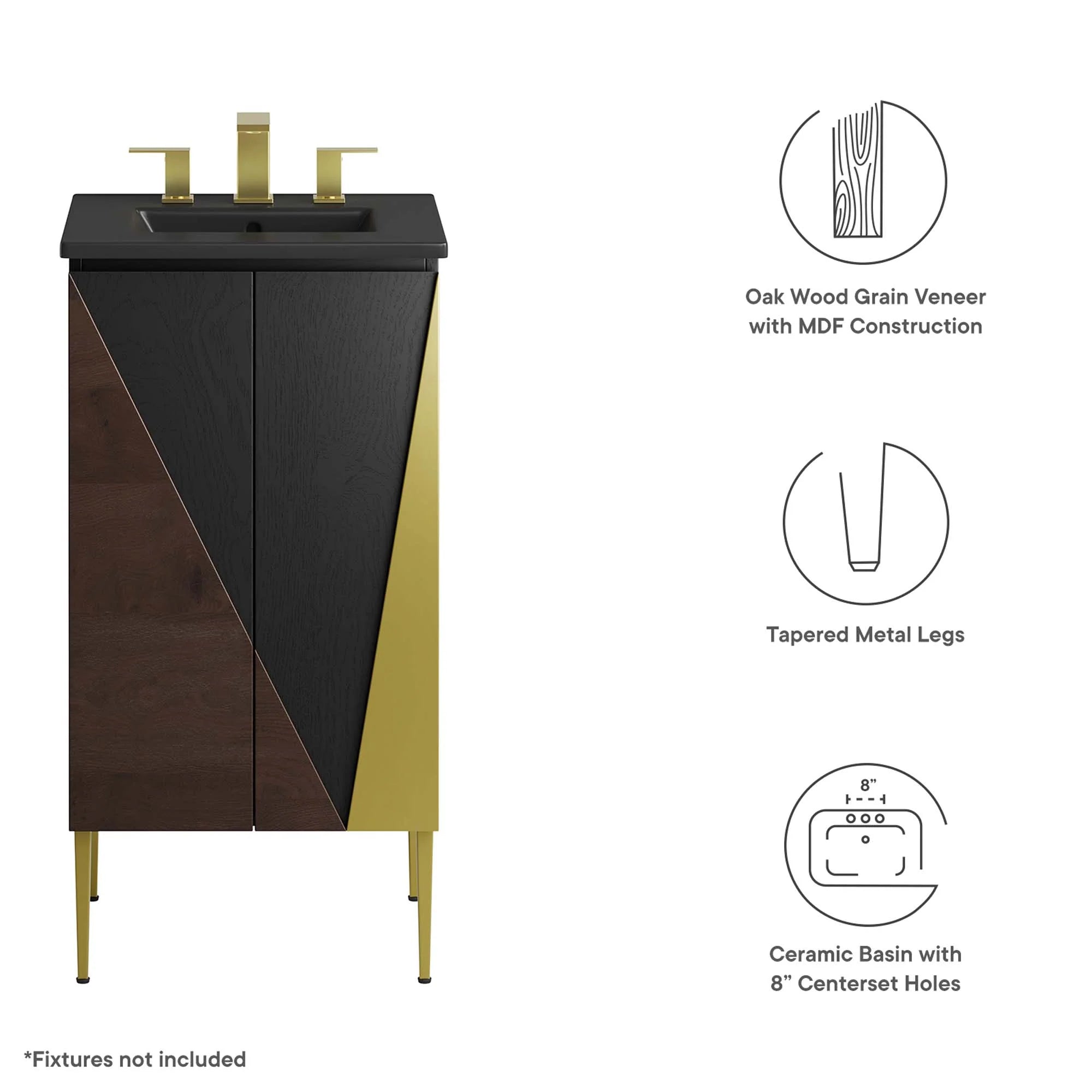 Meuble-lavabo de salle de bain Alchemist inclus