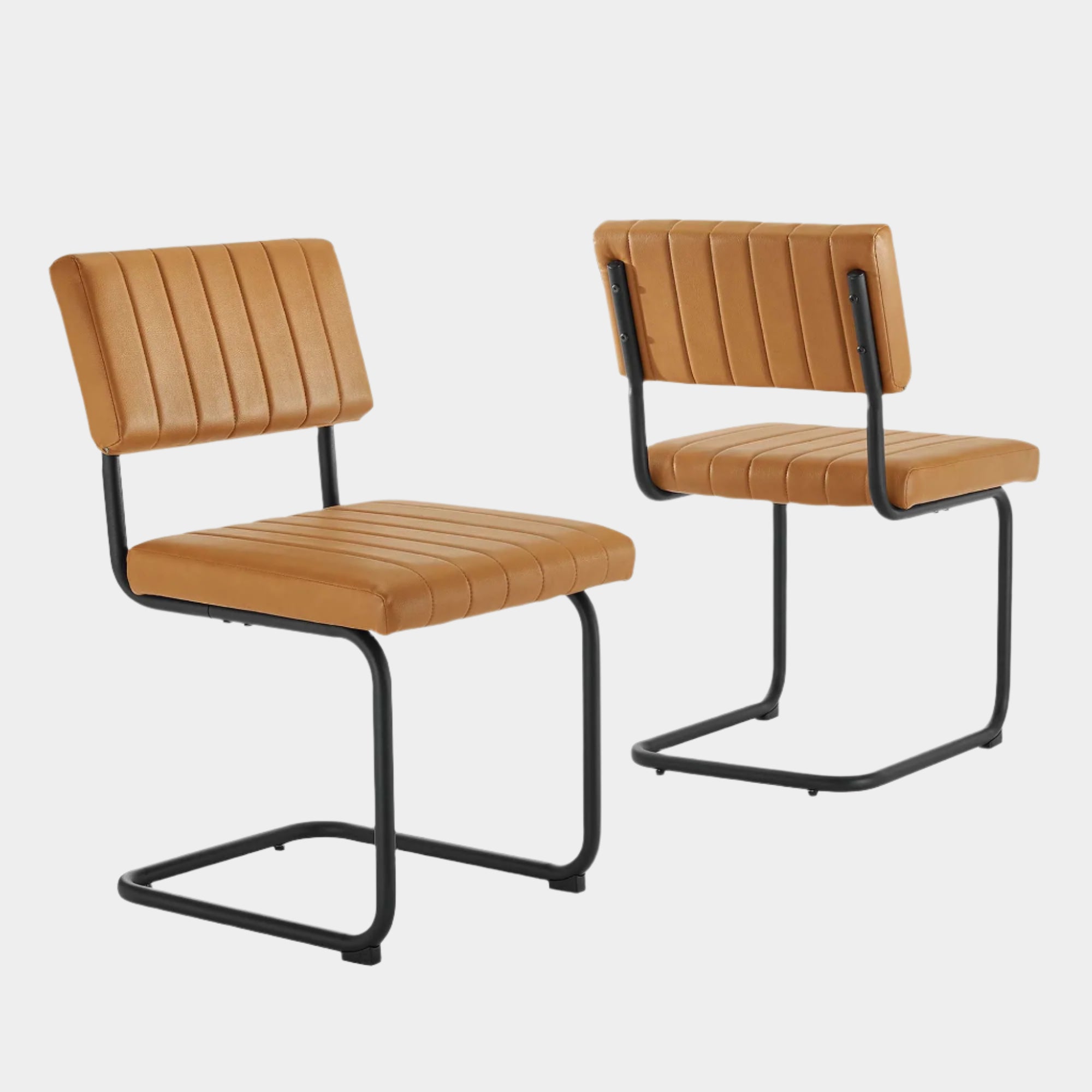 Parity Vegan Leather Dining Side Chairs - Set of 2