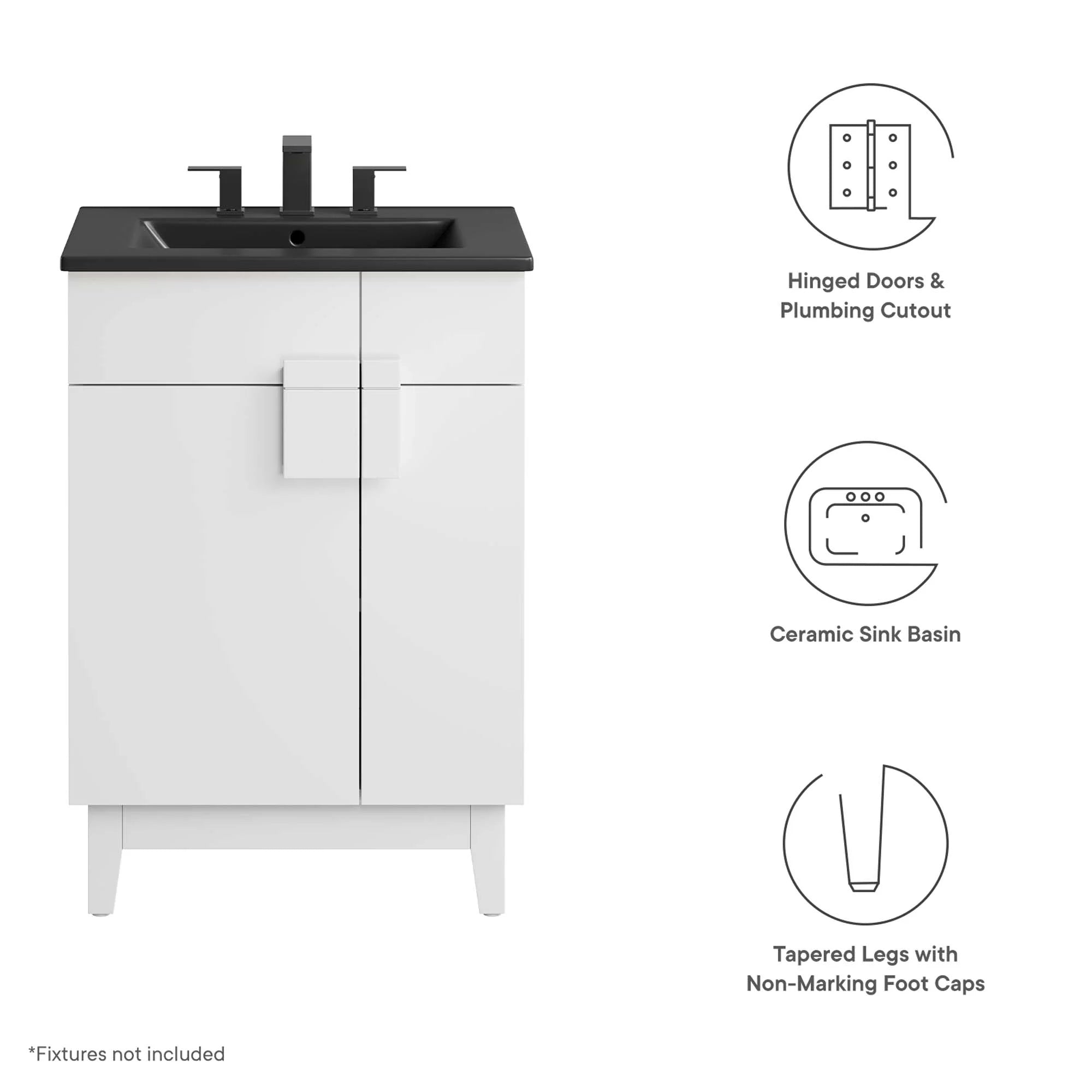 Lavabo de salle de bain Miles inclus