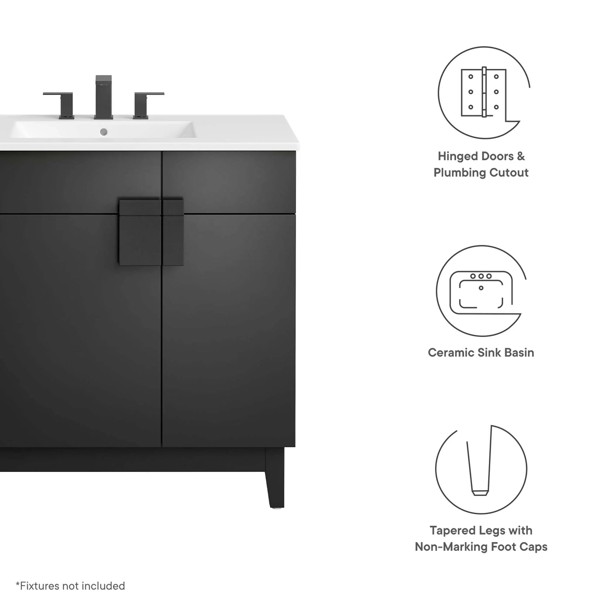 Lavabo de salle de bain Miles inclus