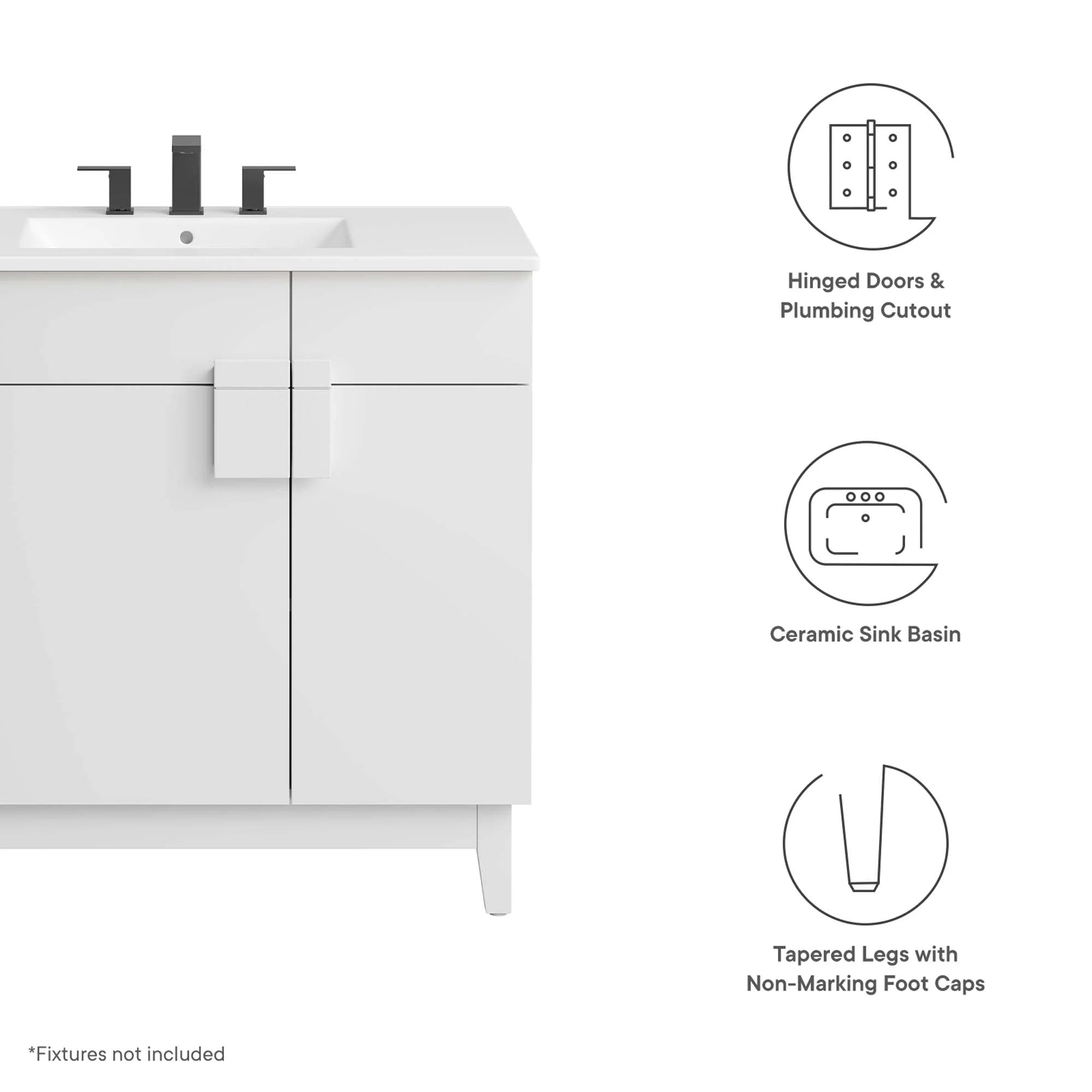 Lavabo de salle de bain Miles inclus