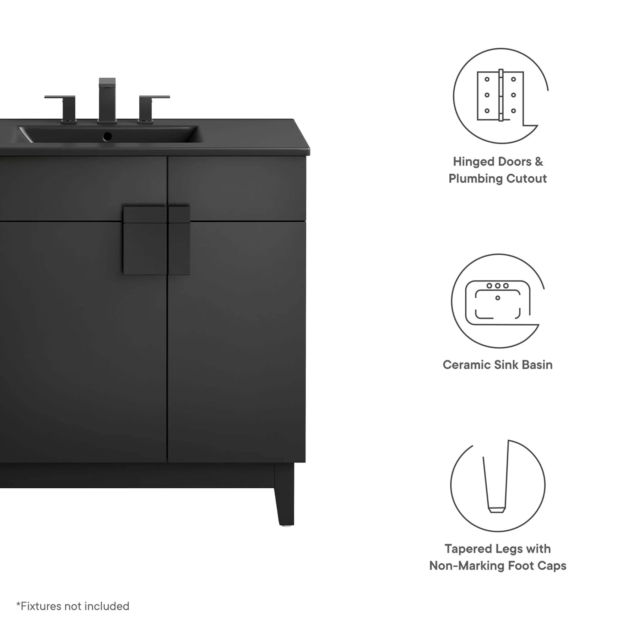 Lavabo de salle de bain Miles inclus