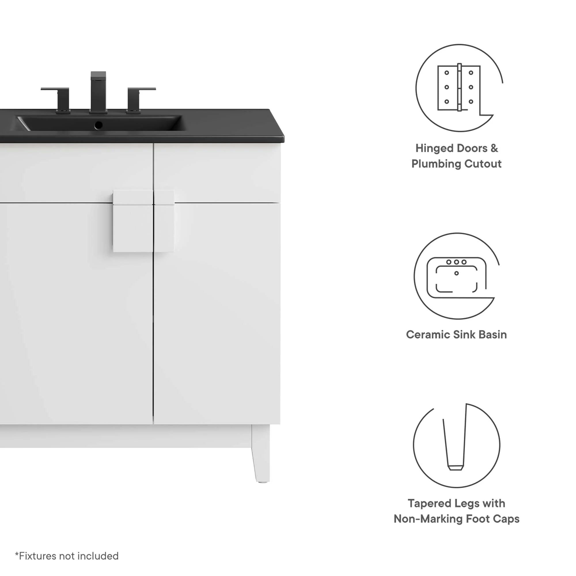 Lavabo de salle de bain Miles inclus