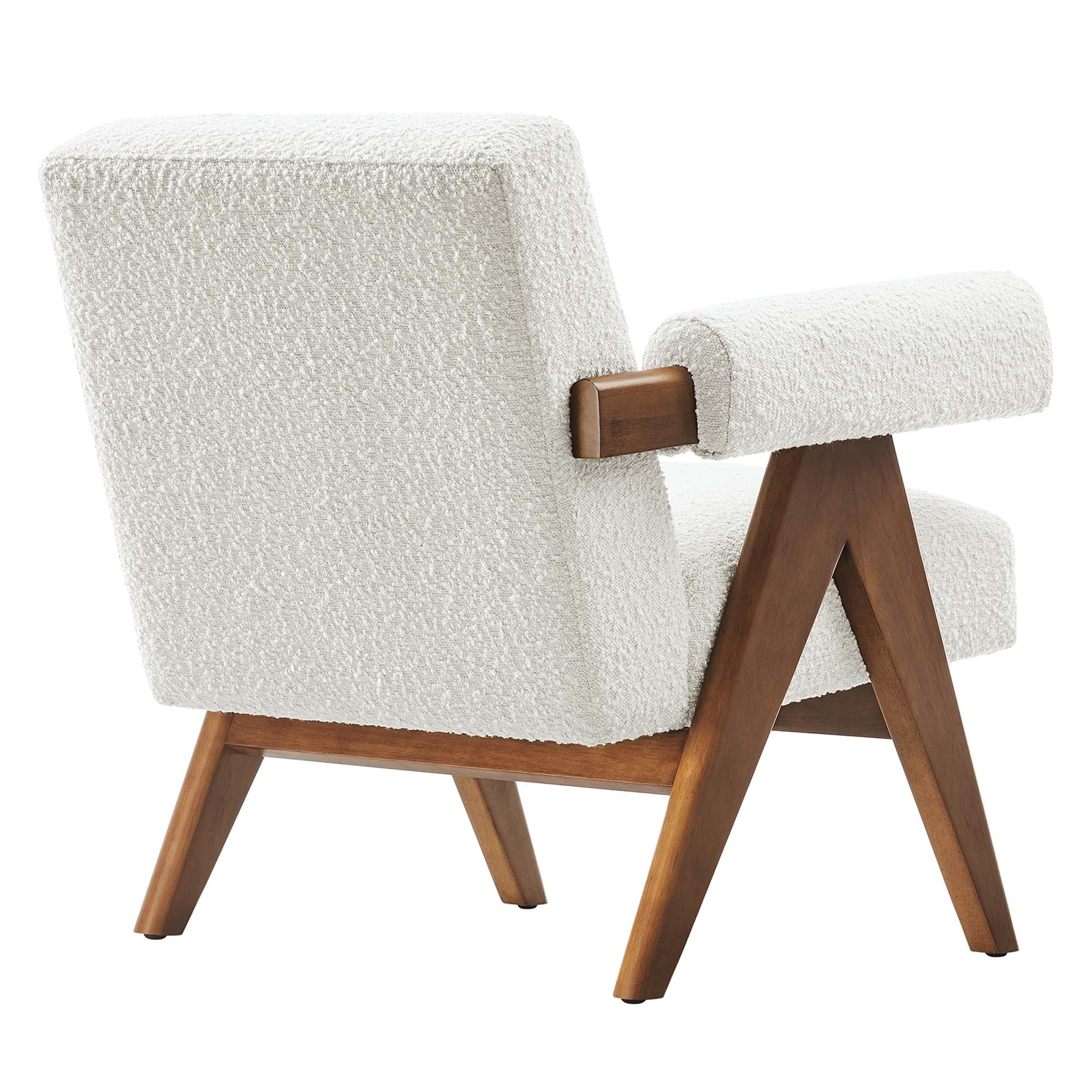 Fauteuil en tissu bouclé Lyra 