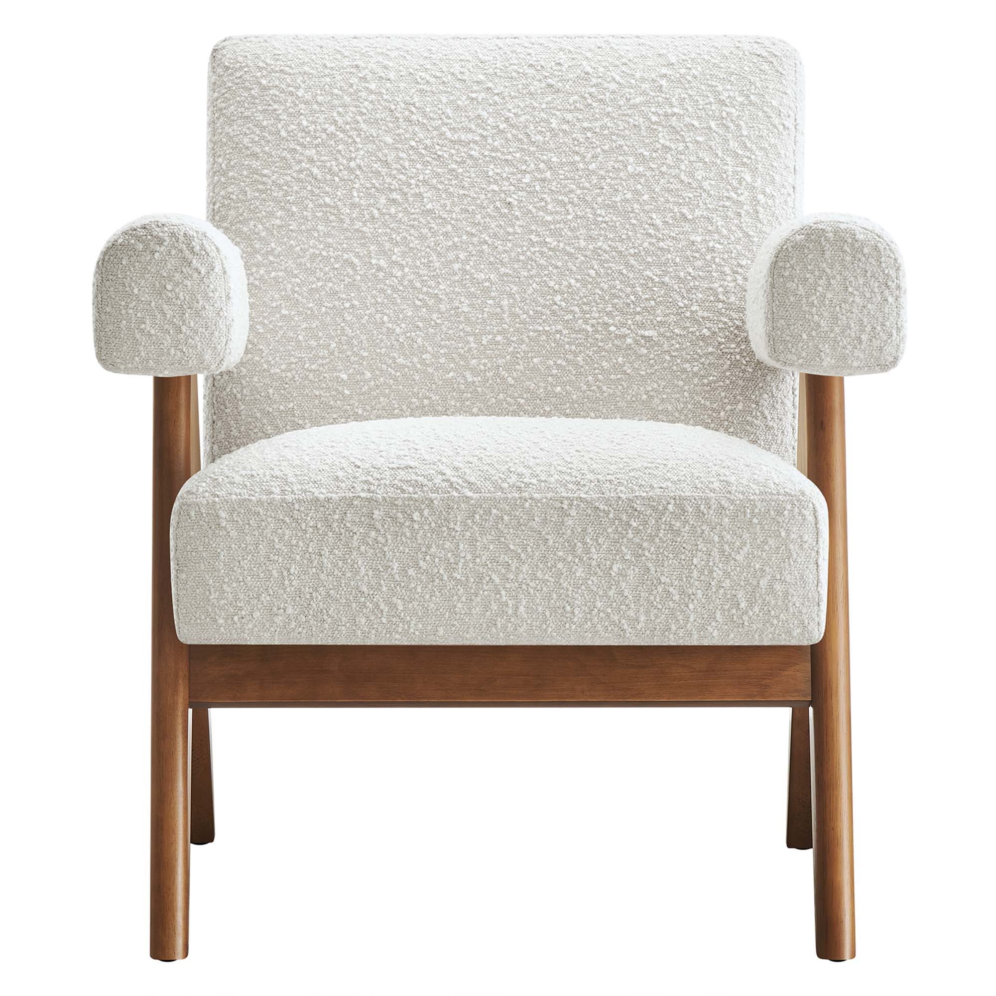 Fauteuil en tissu bouclé Lyra 