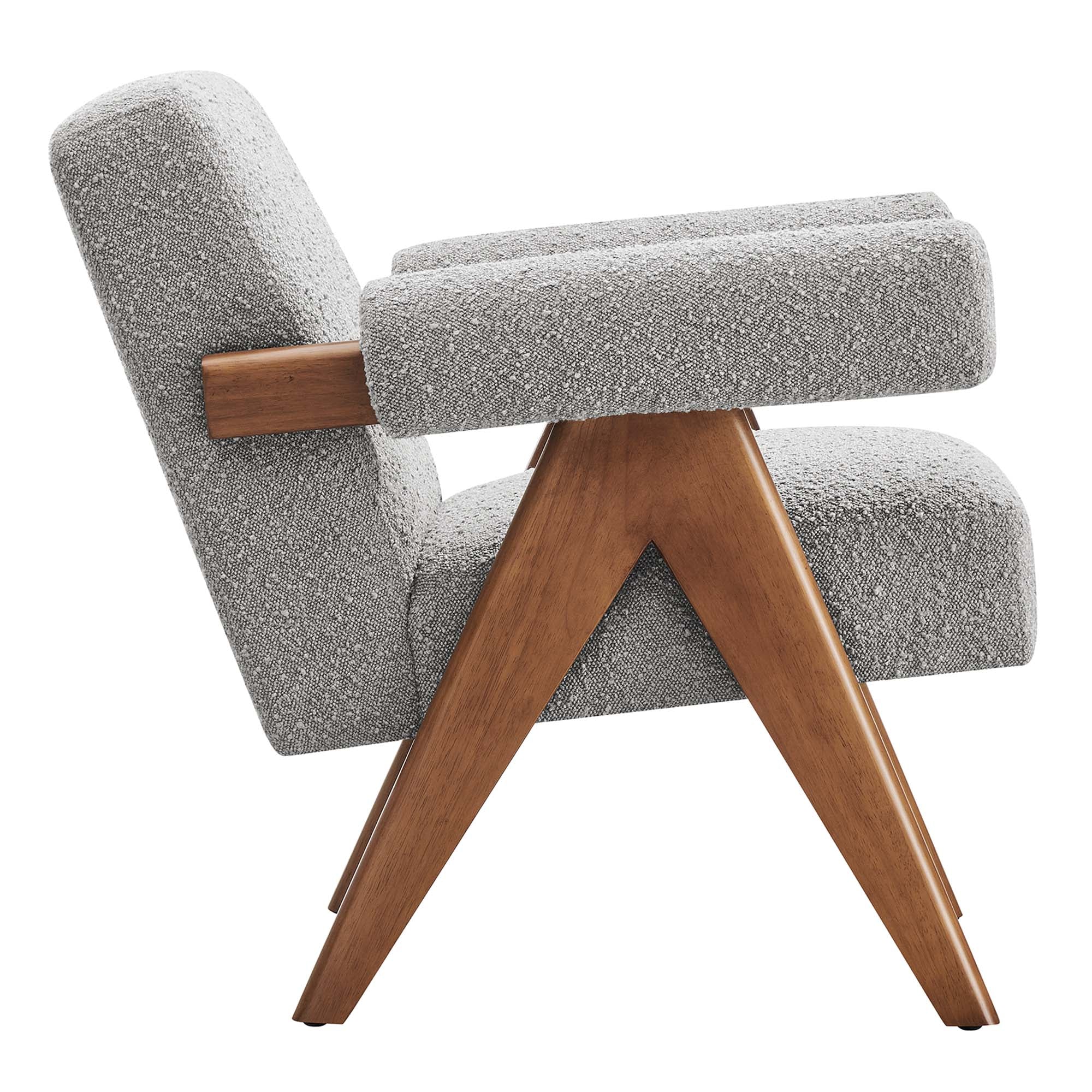 Fauteuil en tissu bouclé Lyra 