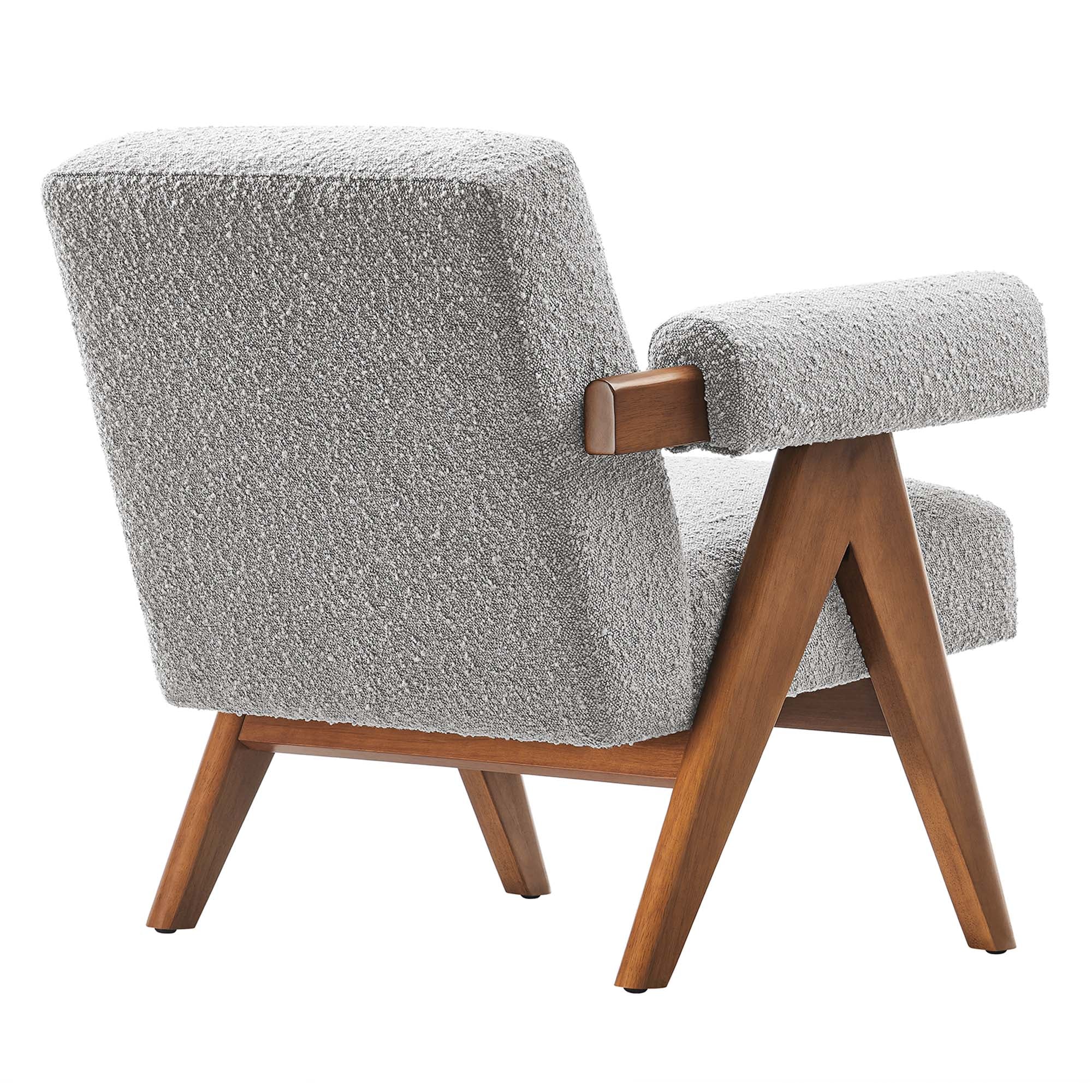 Fauteuil en tissu bouclé Lyra 