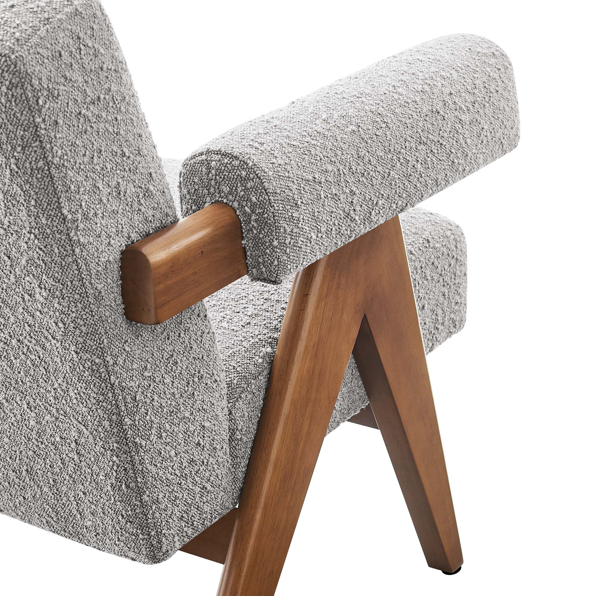 Fauteuil en tissu bouclé Lyra 