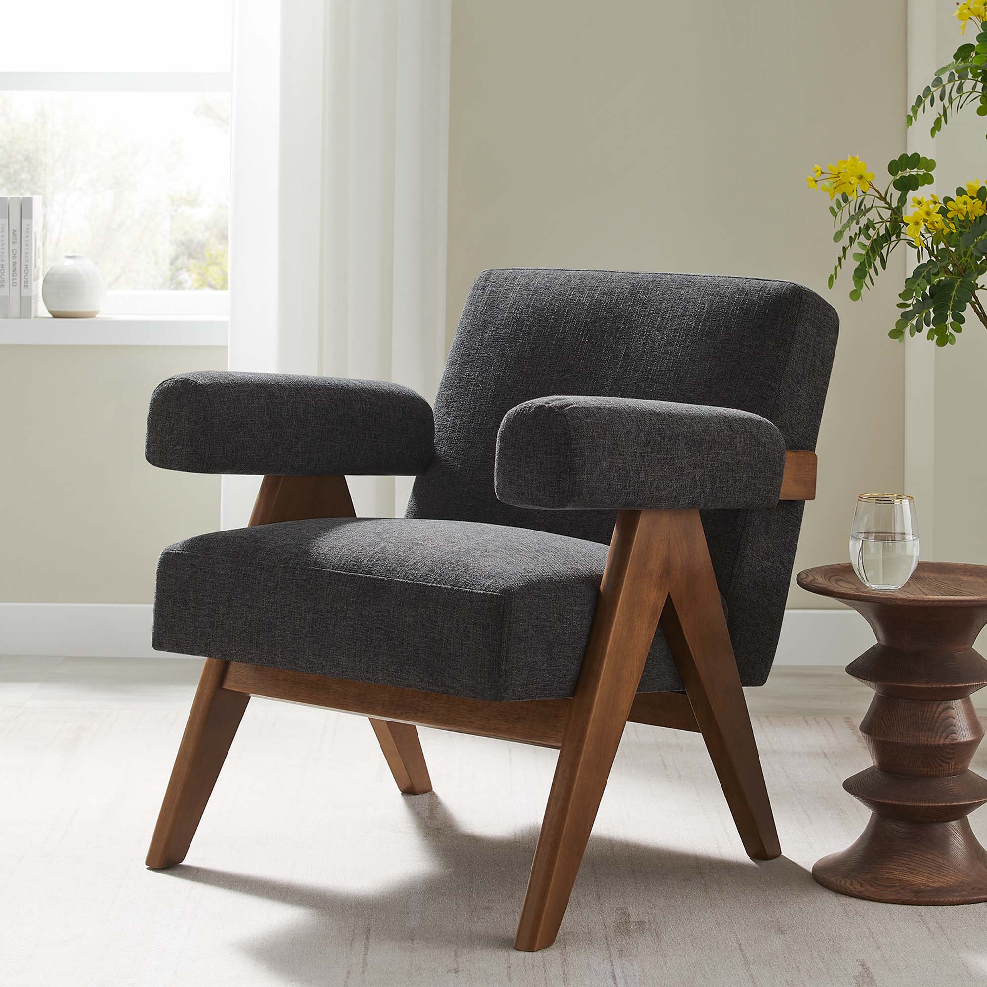 Fauteuil en tissu Lyra 