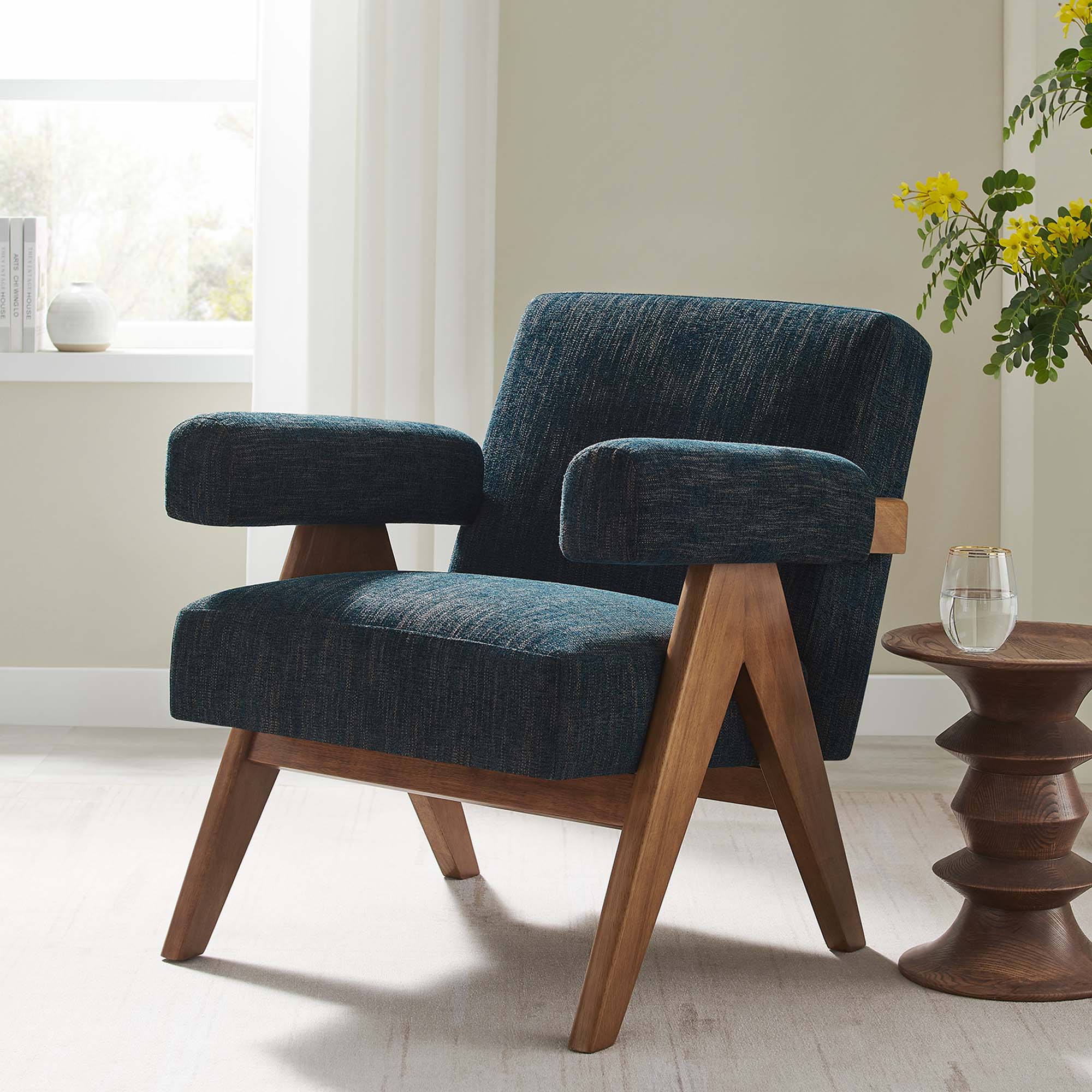 Fauteuil en tissu Lyra 