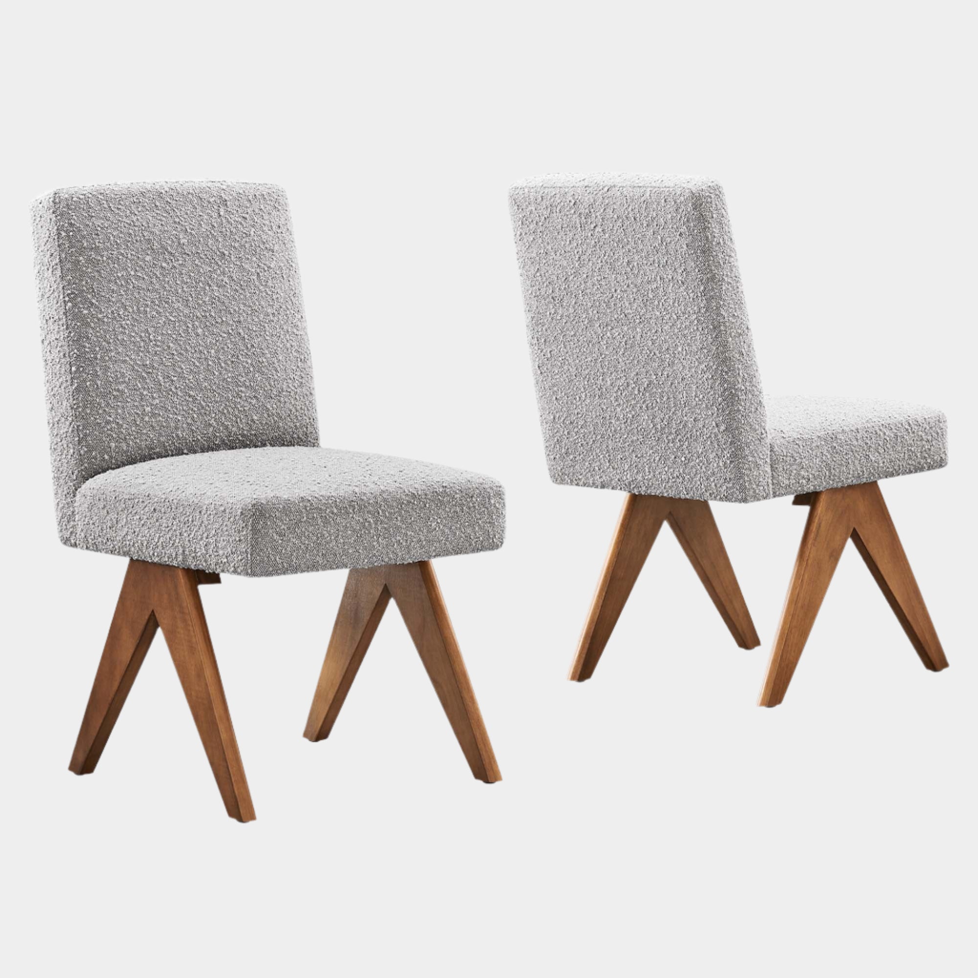 Lyra Boucle Fabric Dining Room Side Chair - Set of 2