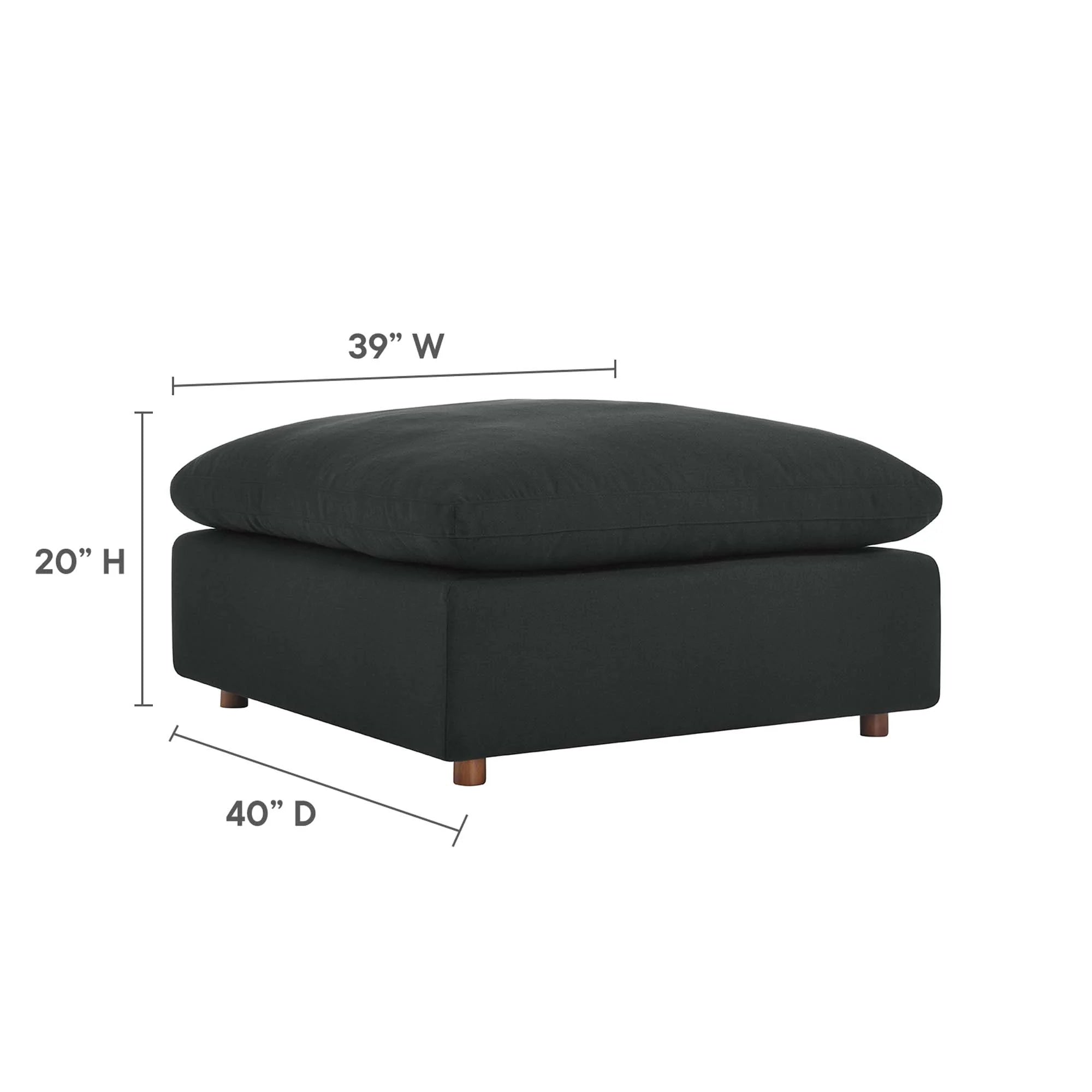 Chaise sans accoudoirs rembourrée en duvet Commix