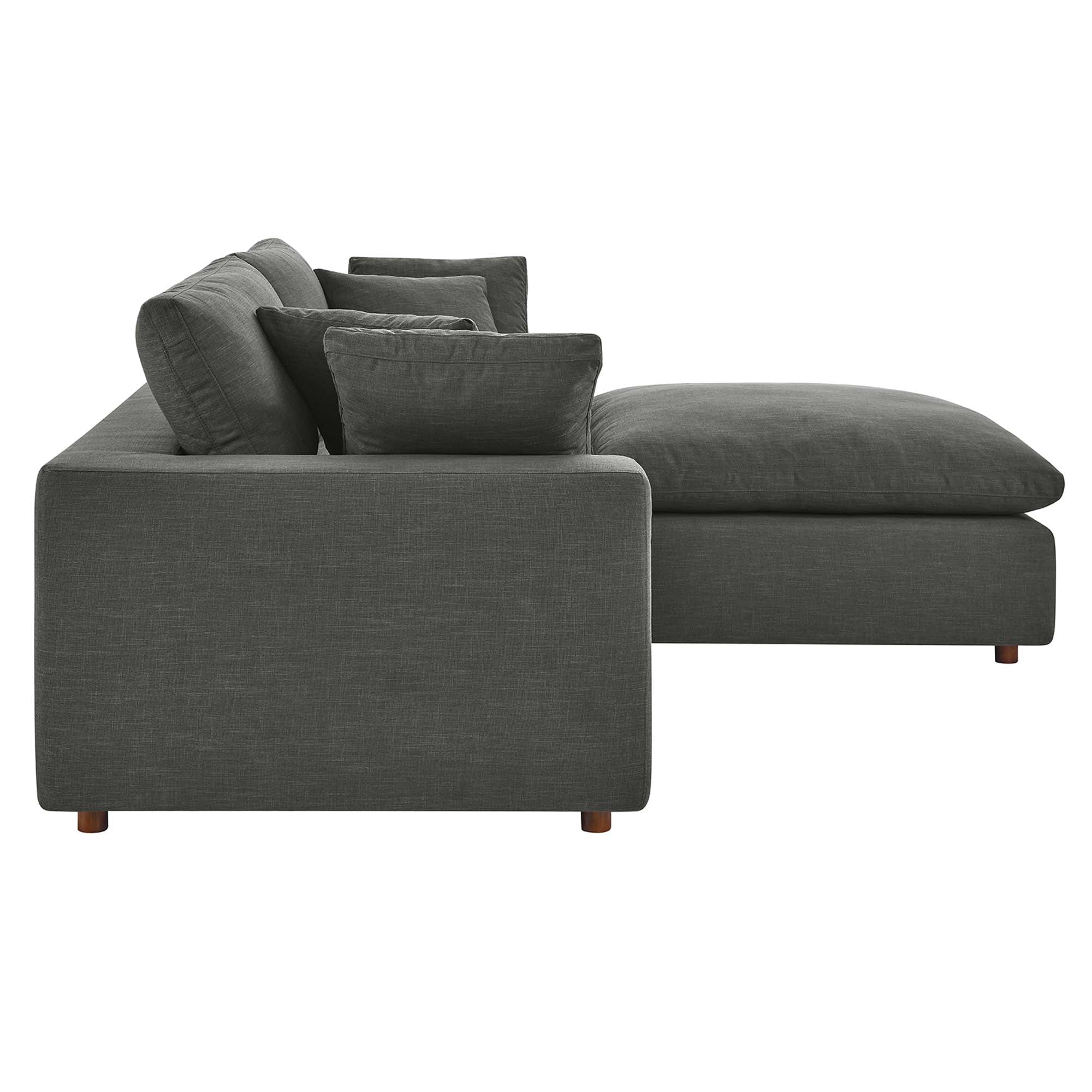 Chaise sans accoudoirs rembourrée en duvet Commix