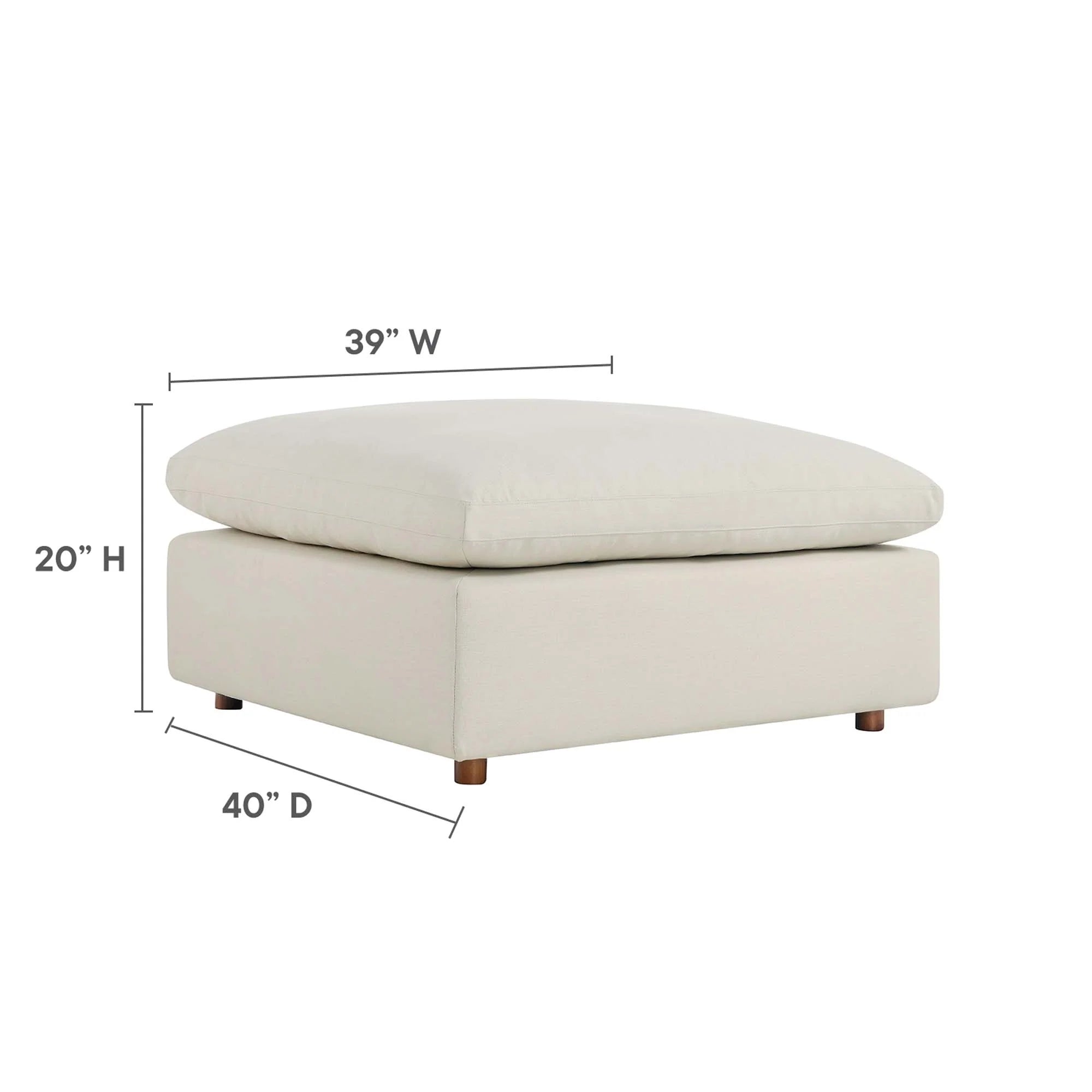 Chaise sans accoudoirs rembourrée en duvet Commix