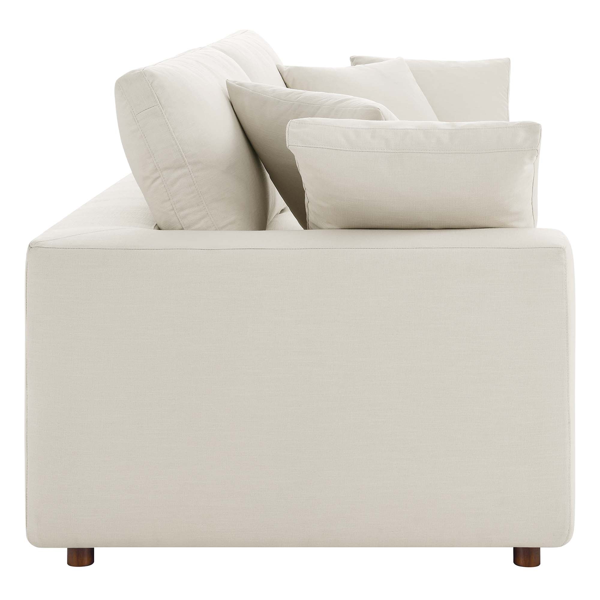 Chaise sans accoudoirs rembourrée en duvet Commix