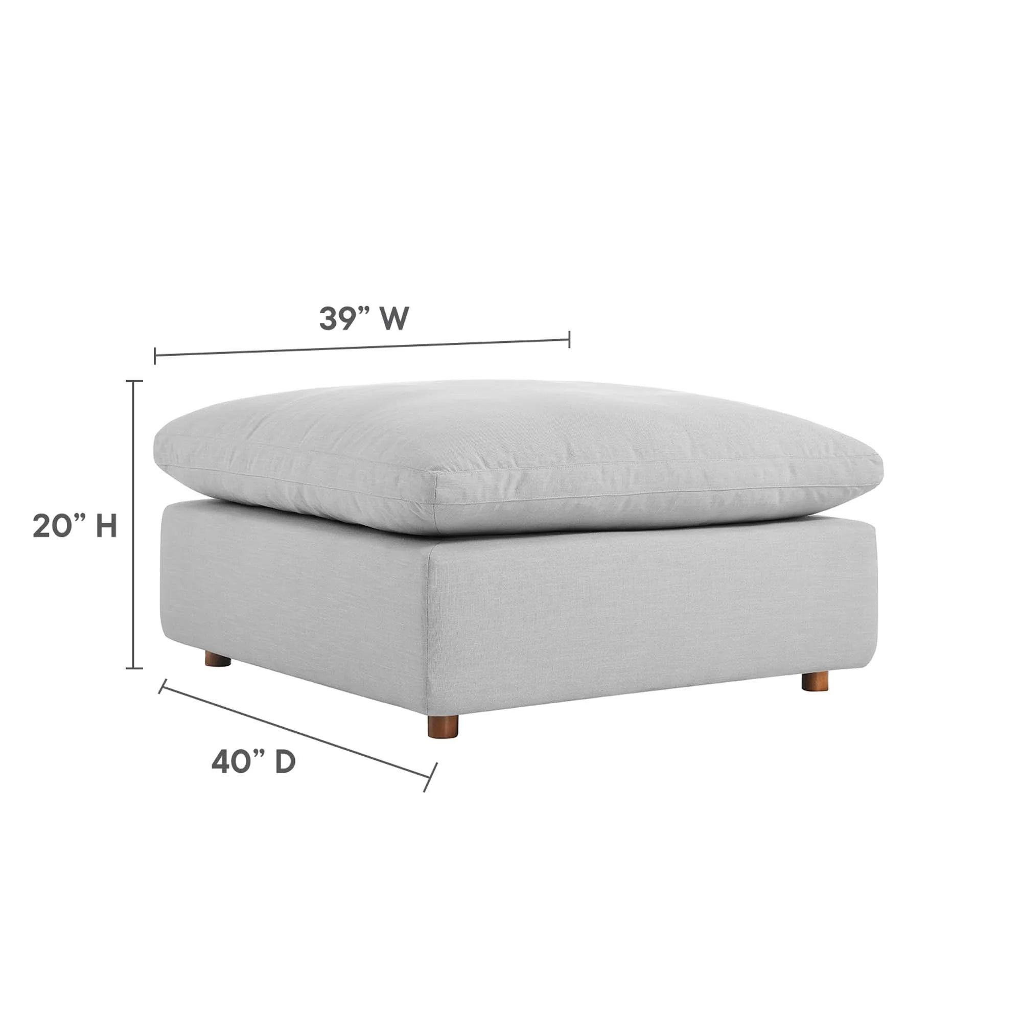 Chaise sans accoudoirs rembourrée en duvet Commix