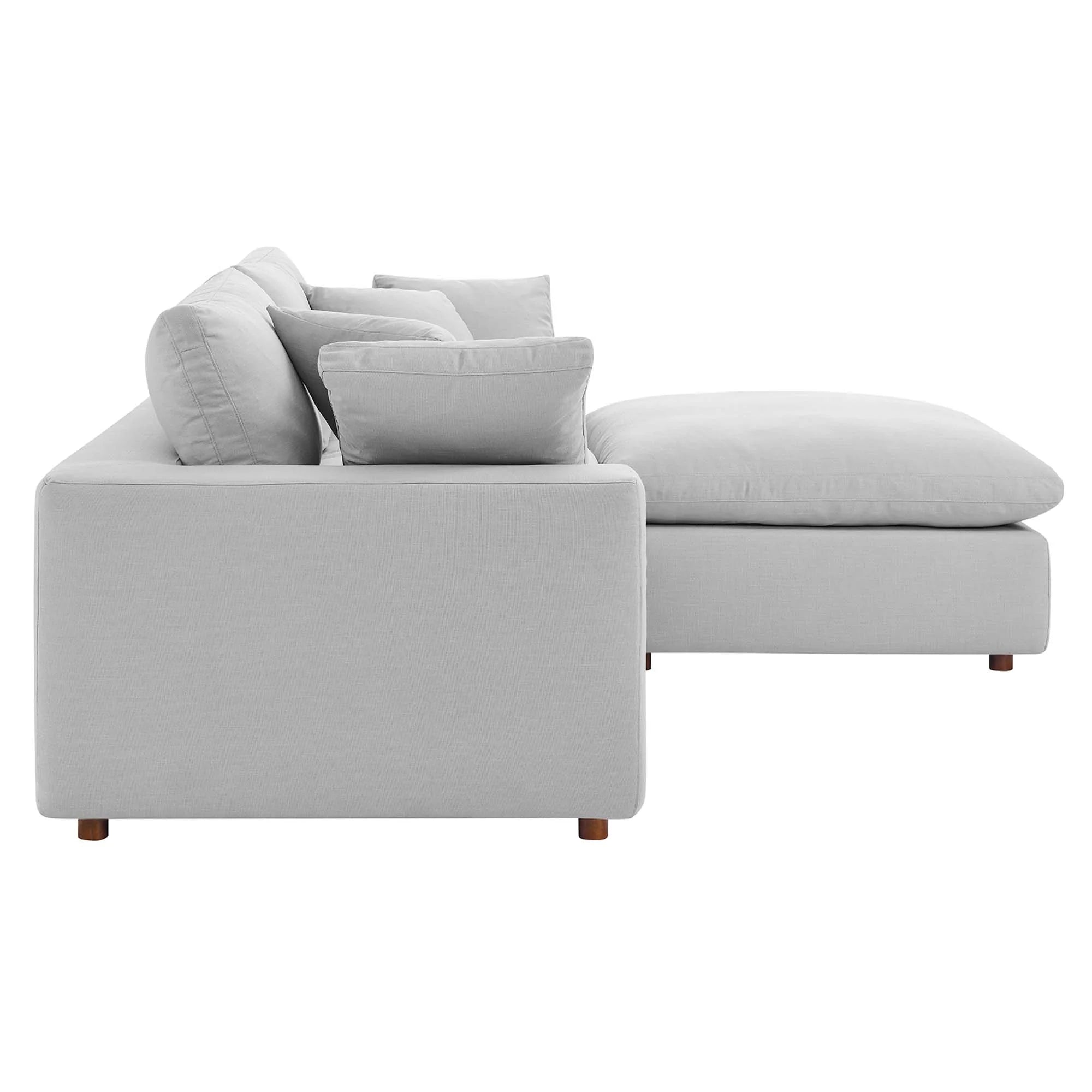 Chaise sans accoudoirs rembourrée en duvet Commix