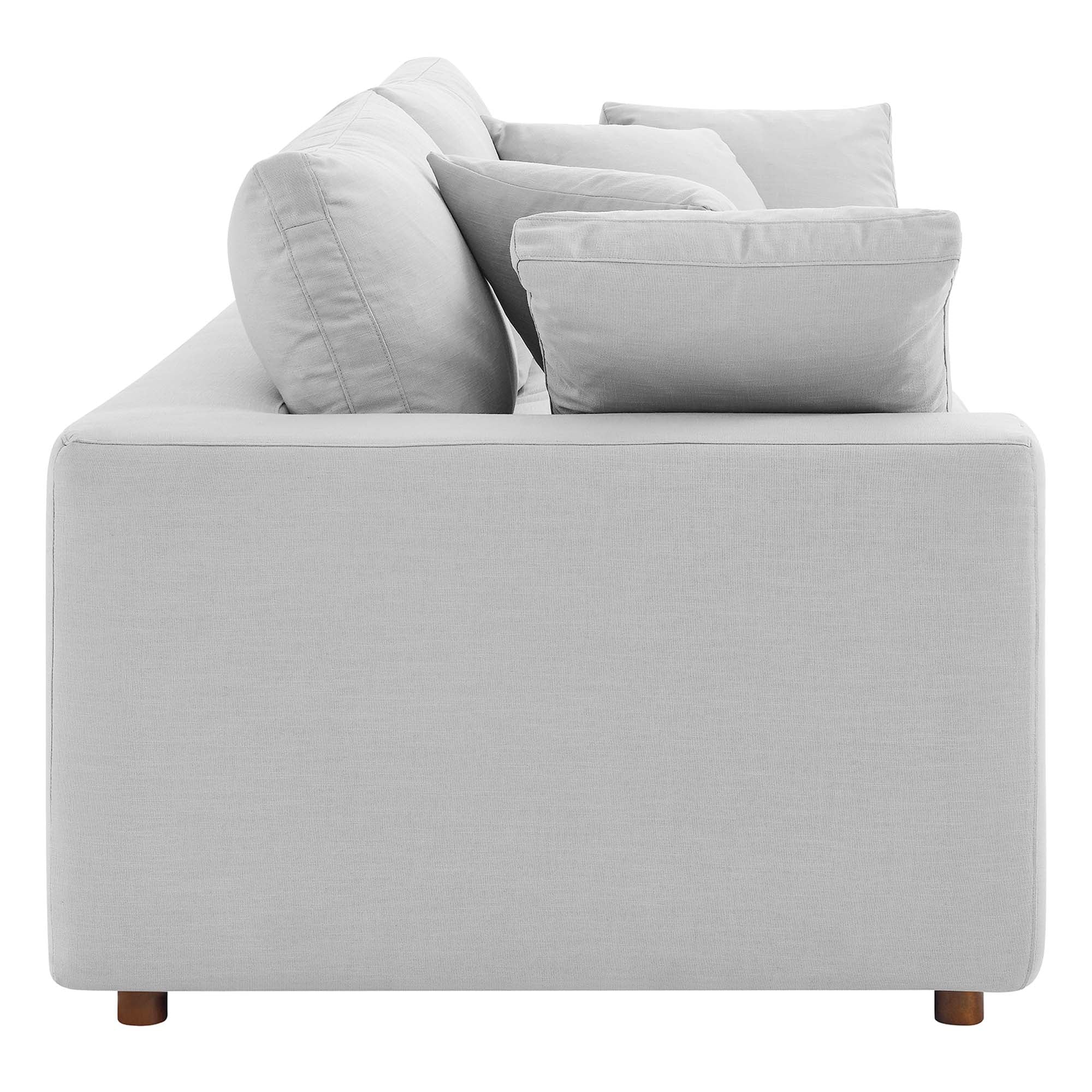 Chaise sans accoudoirs rembourrée en duvet Commix