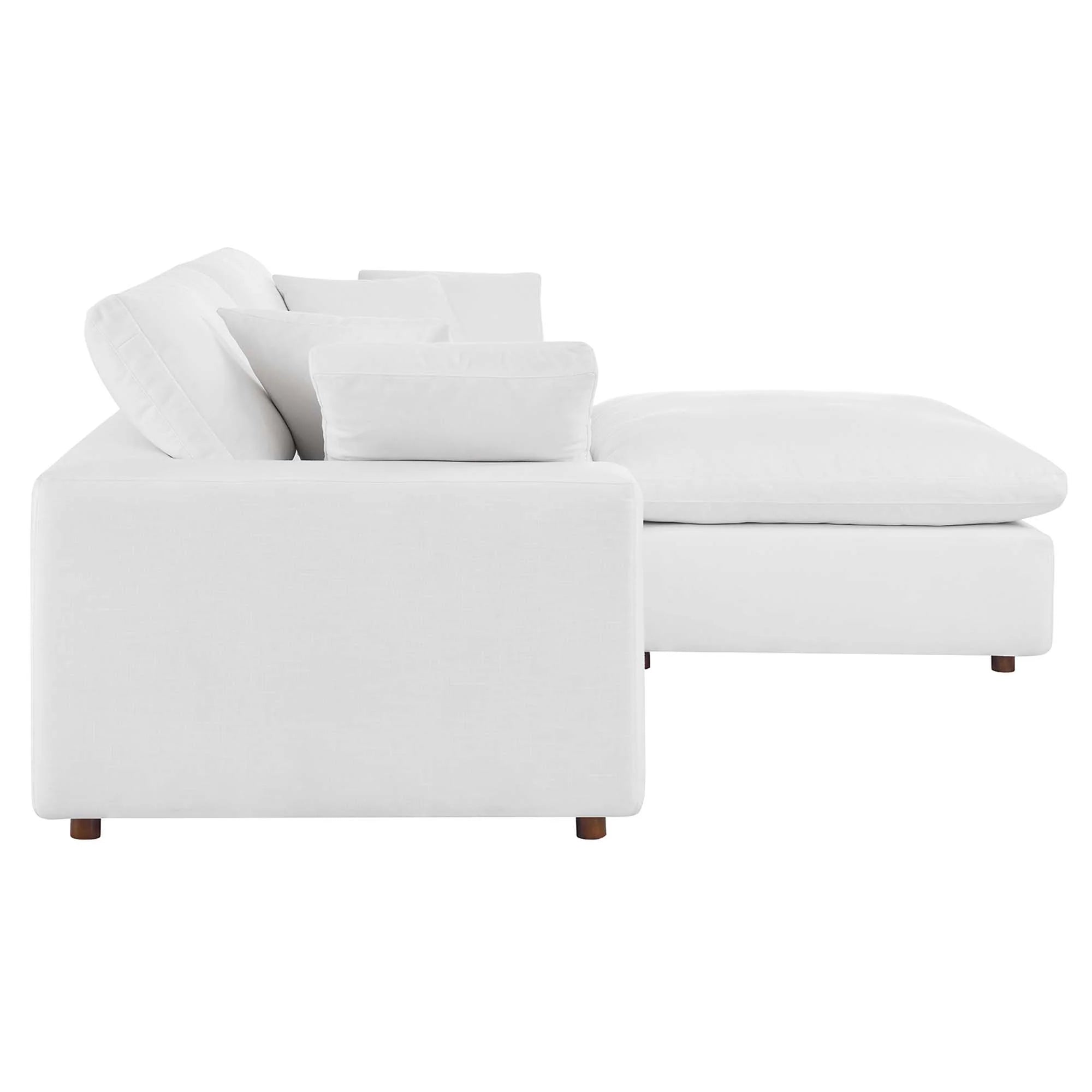 Chaise sans accoudoirs rembourrée en duvet Commix