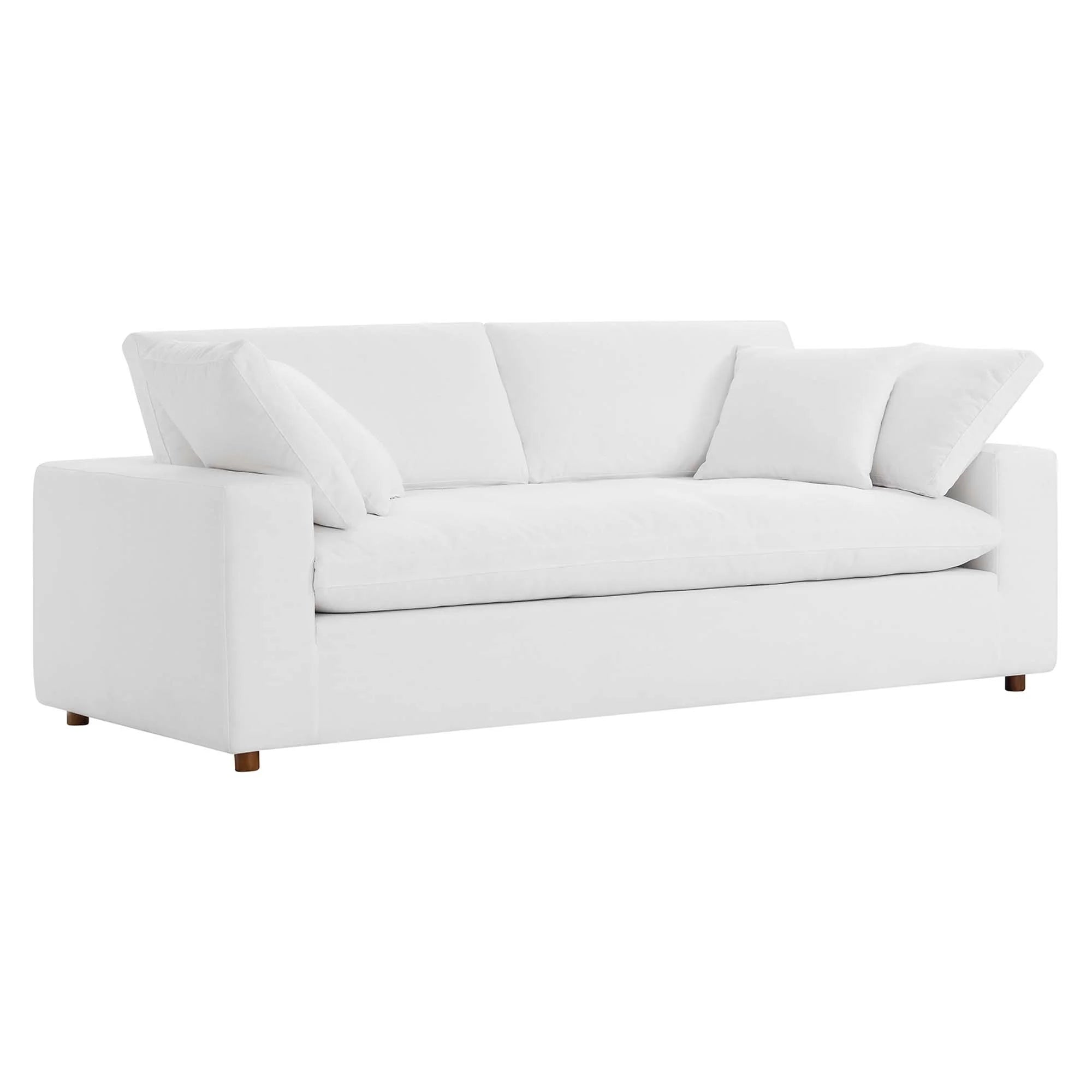 Chaise sans accoudoirs rembourrée en duvet Commix