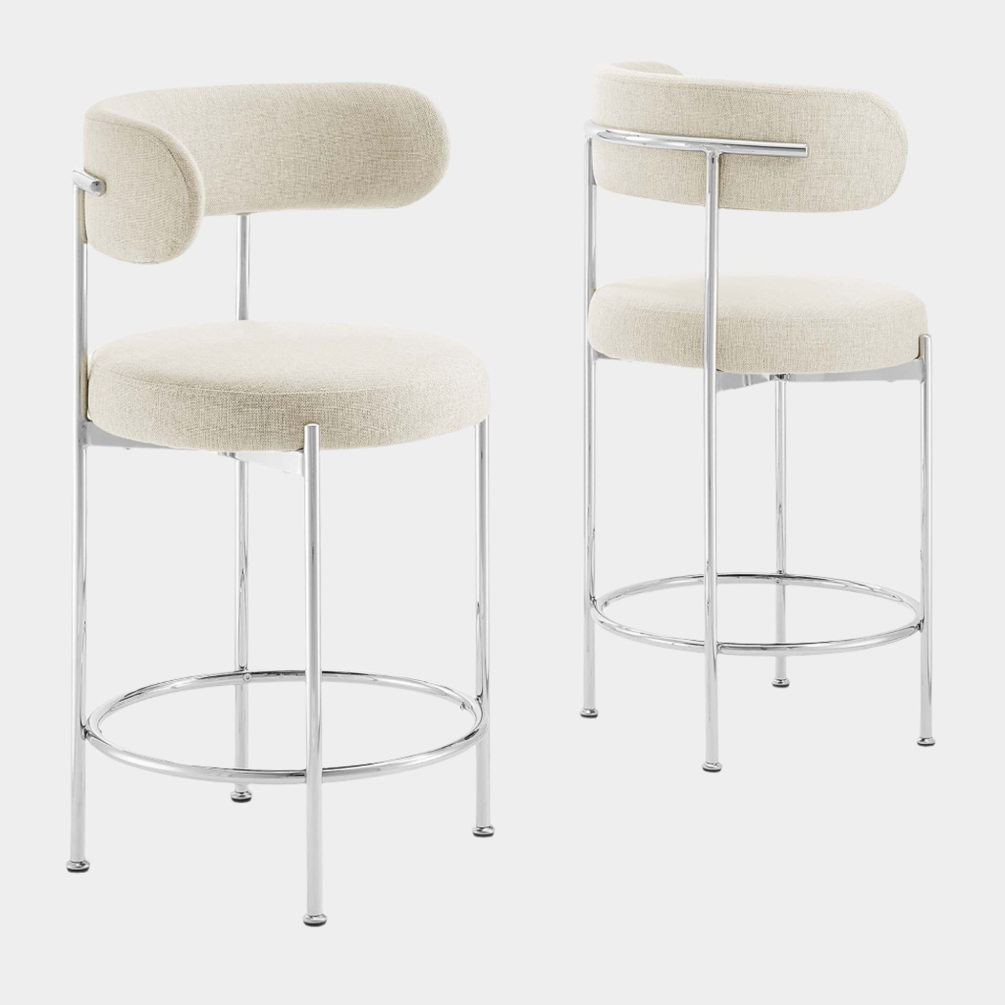 Albie Fabric Counter Stools - Set of 2