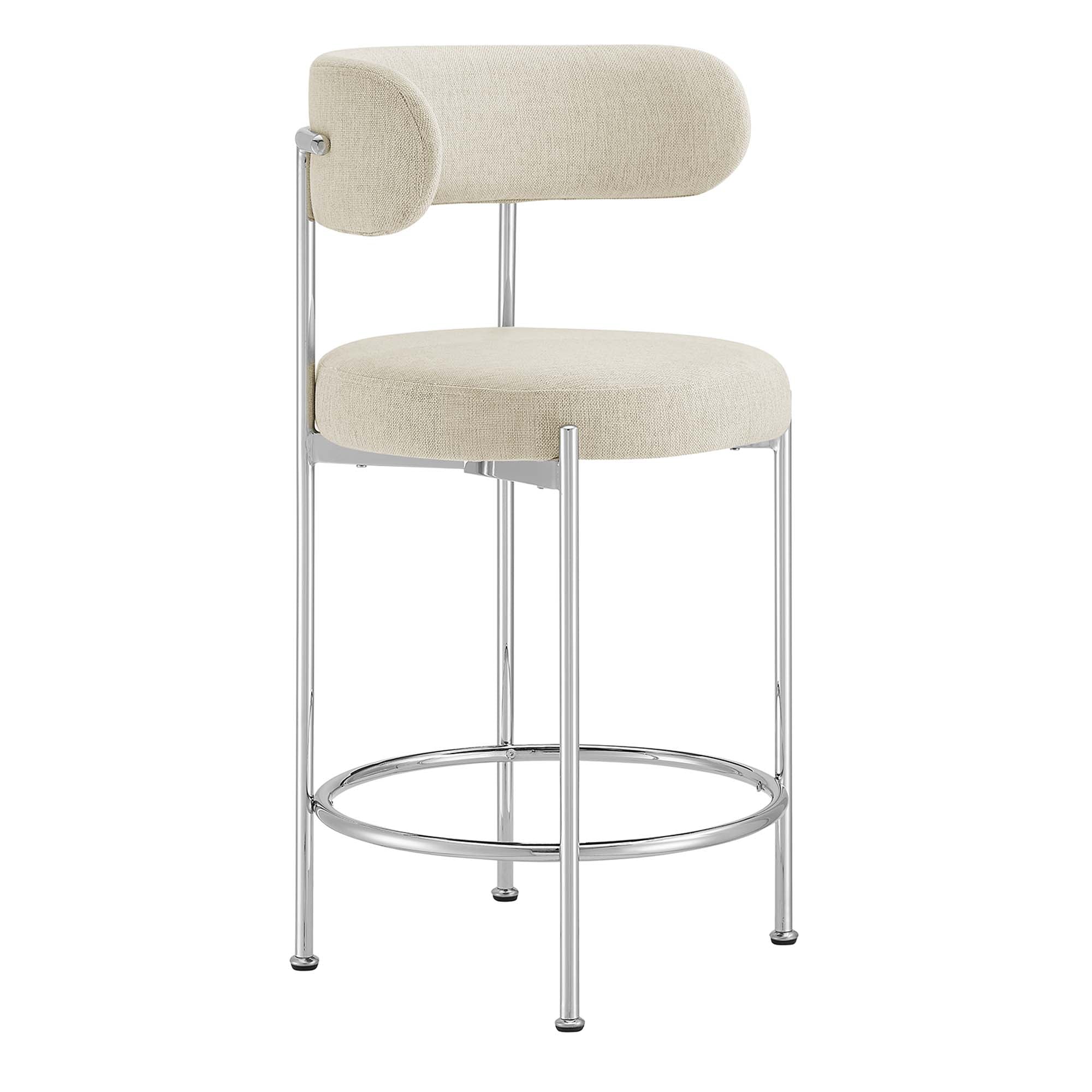 Albie Fabric Counter Stools - Set of 2