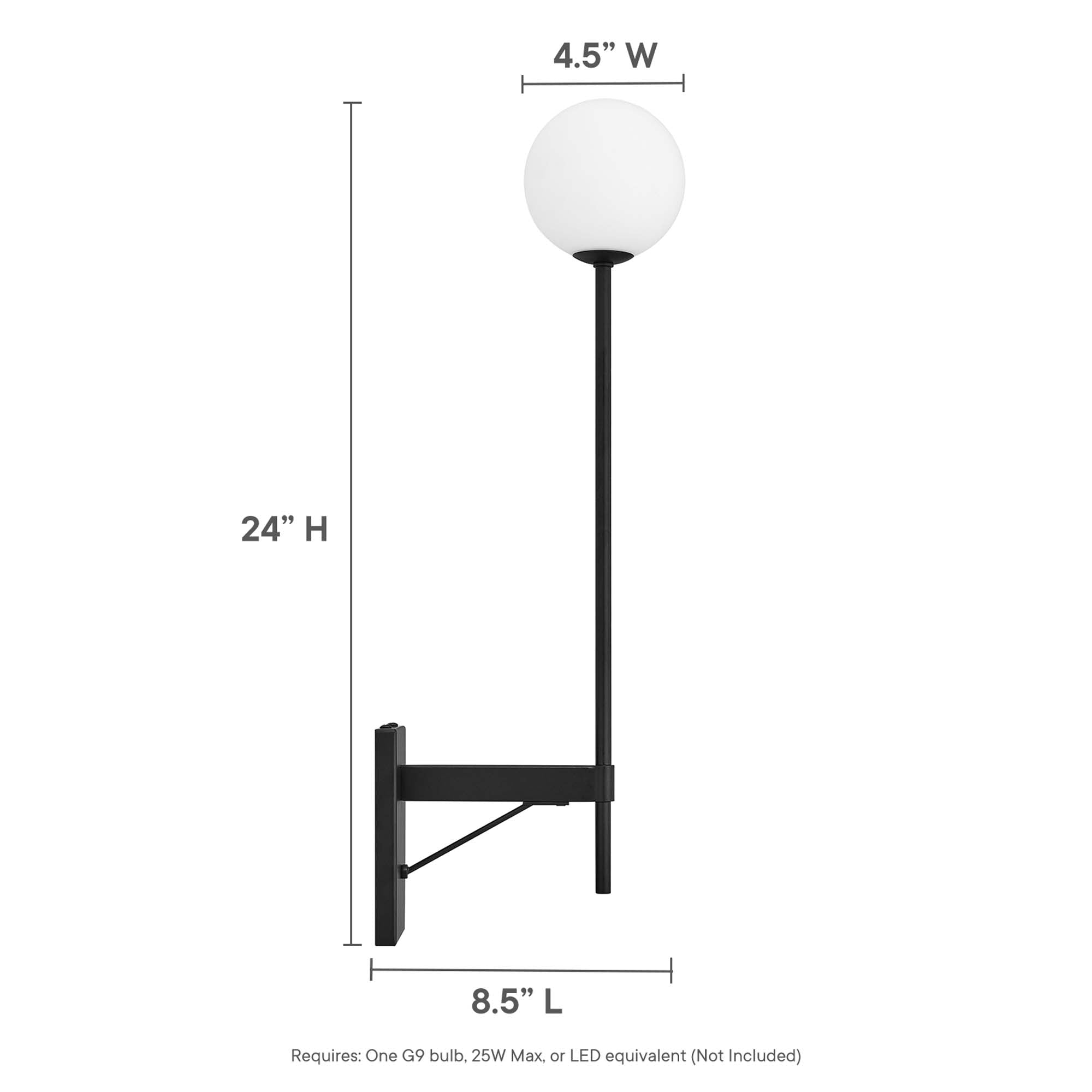 Applique murale globe blanche Riva