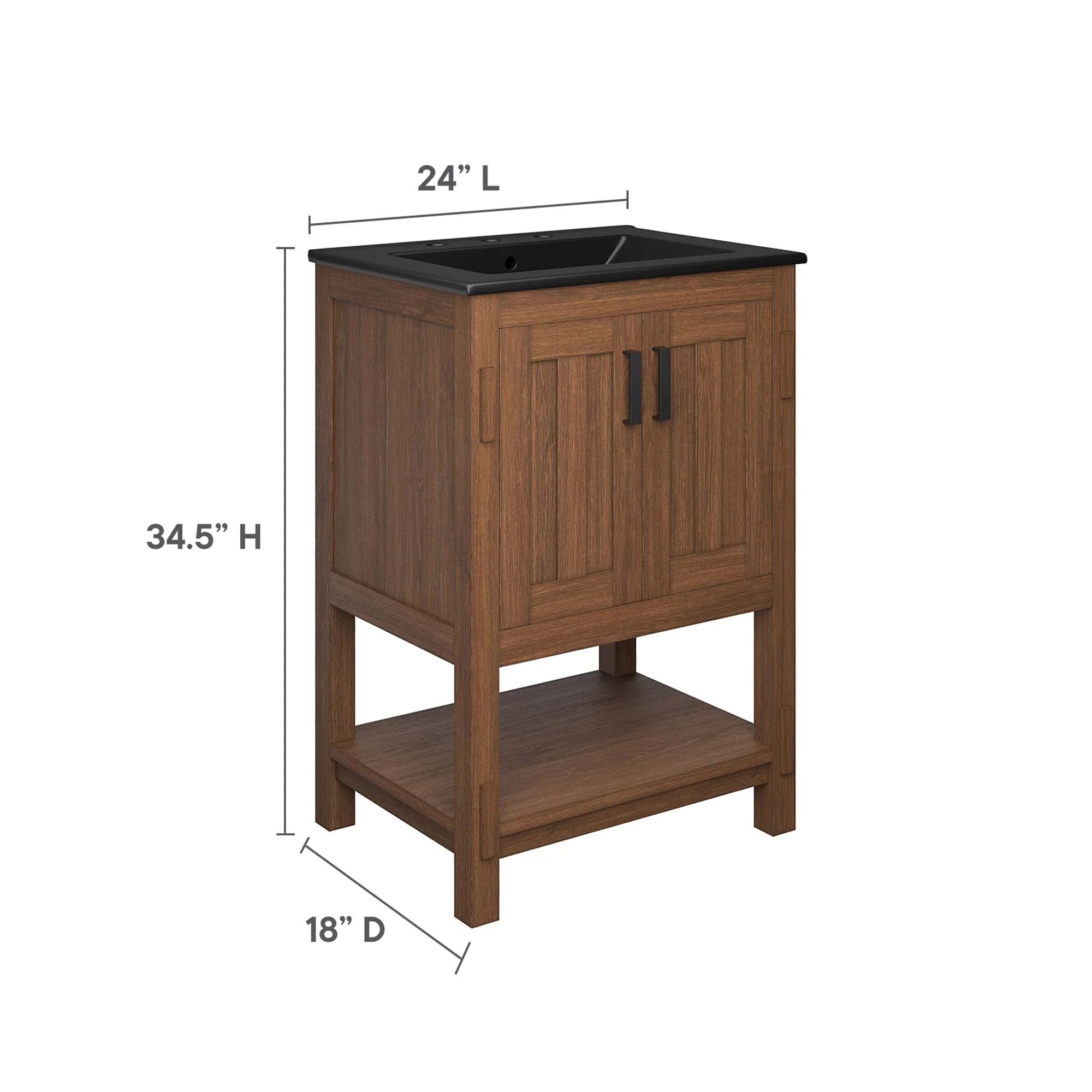 Ashlyn Wood Bathroom Vanity Basin Included