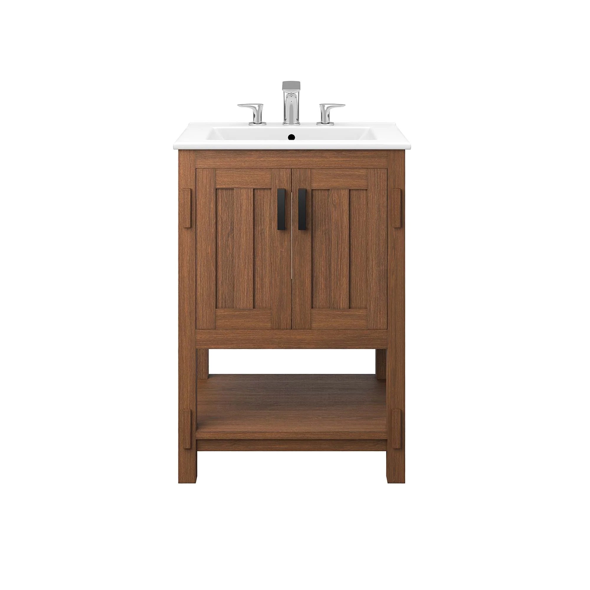 Ashlyn Wood Bathroom Vanity Basin Included