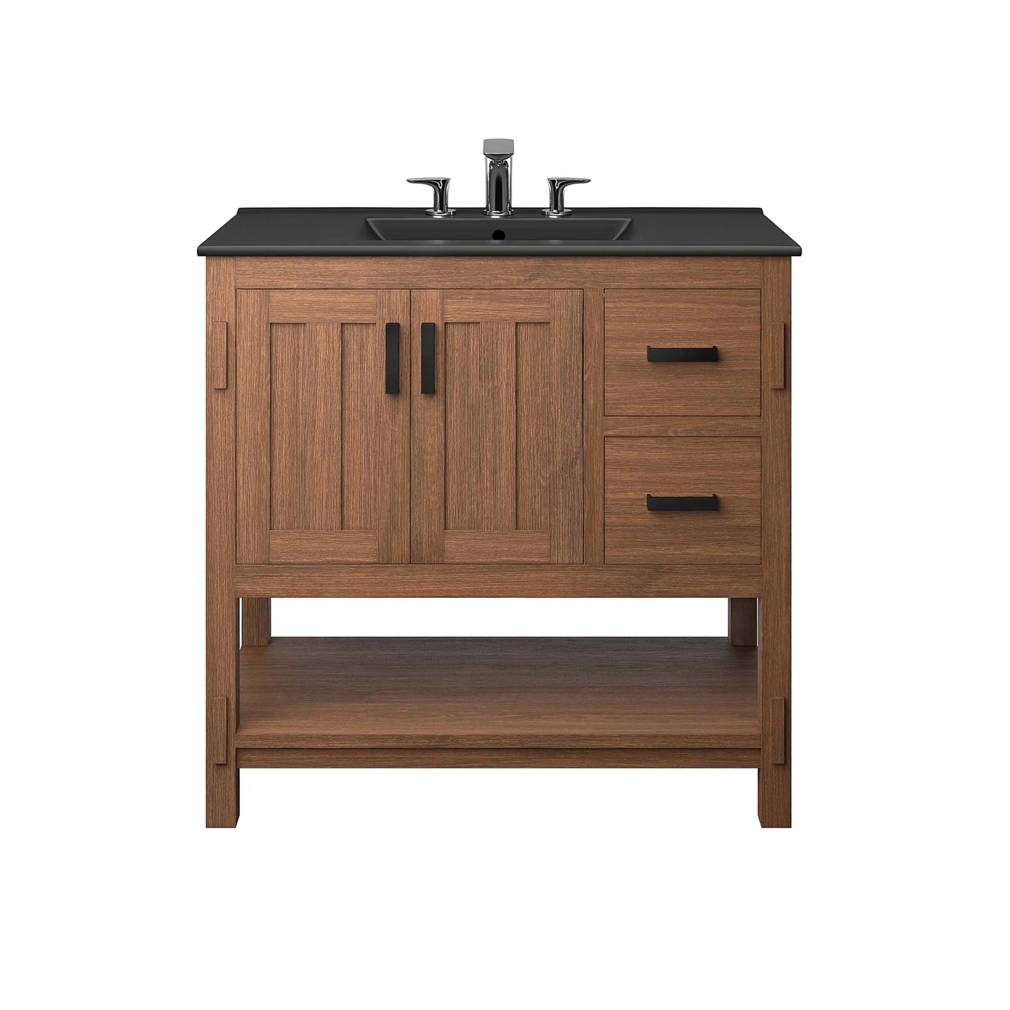 Ashlyn Wood Bathroom Vanity Basin Included