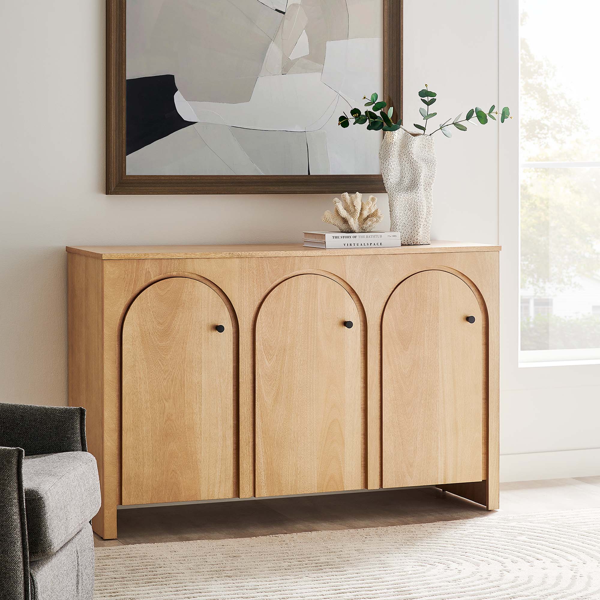 Appia 3-Door Arched Door Sideboard Storage Cabinet