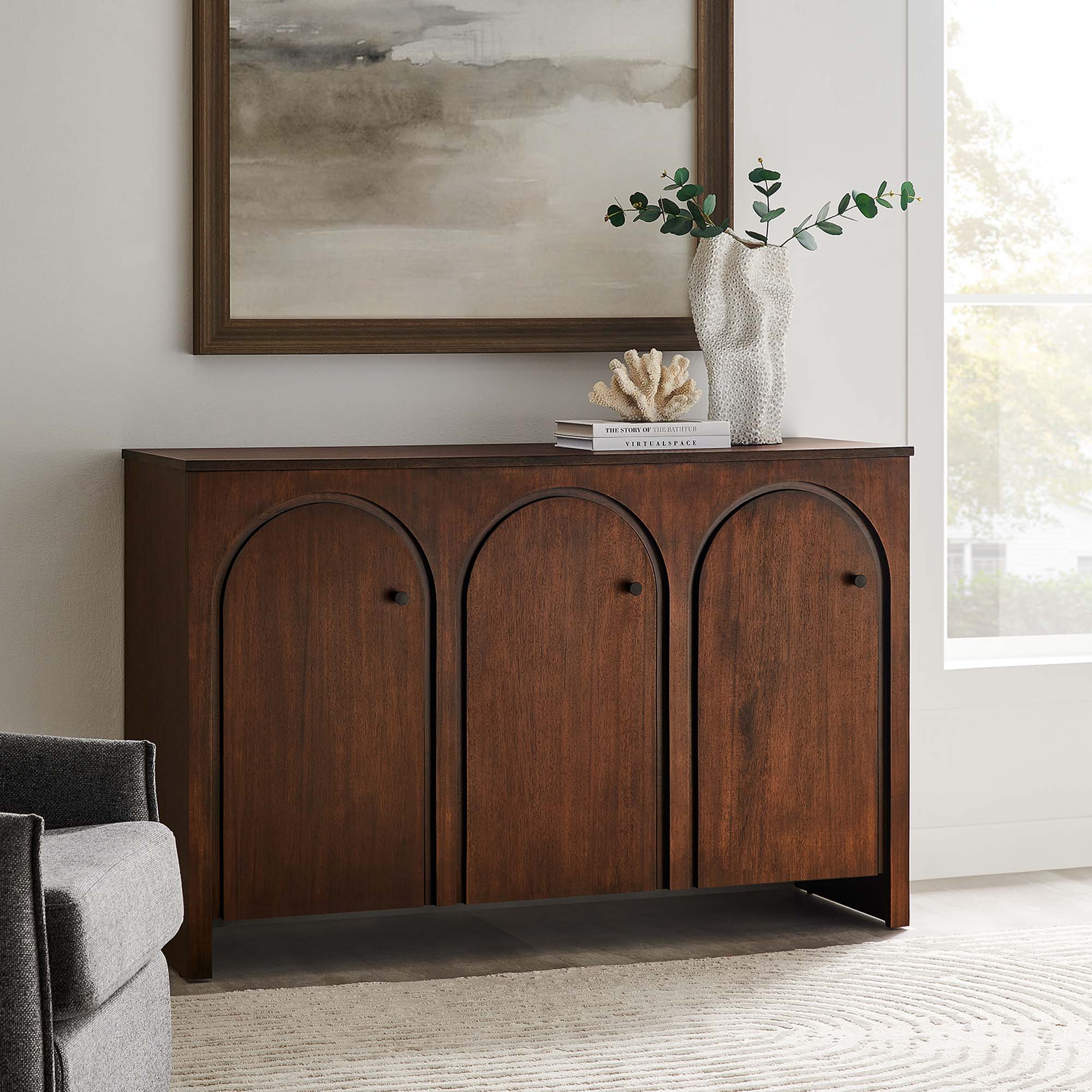 Appia 3-Door Arched Door Sideboard Storage Cabinet