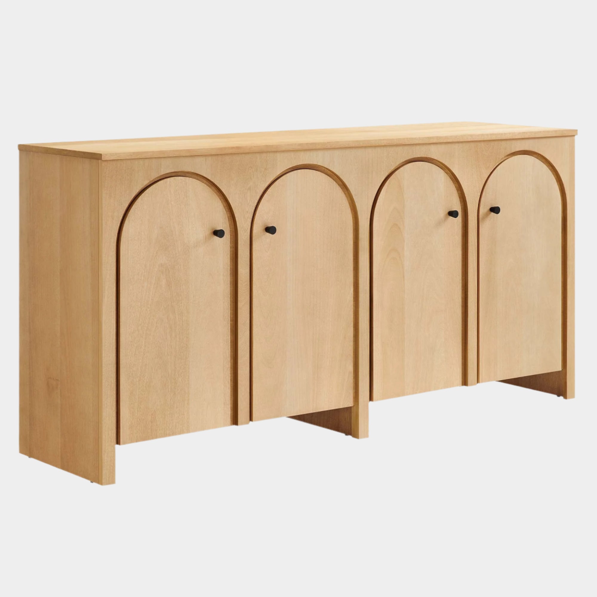 Appia Wood Grain 4-Door Sideboard Storage Cabinet