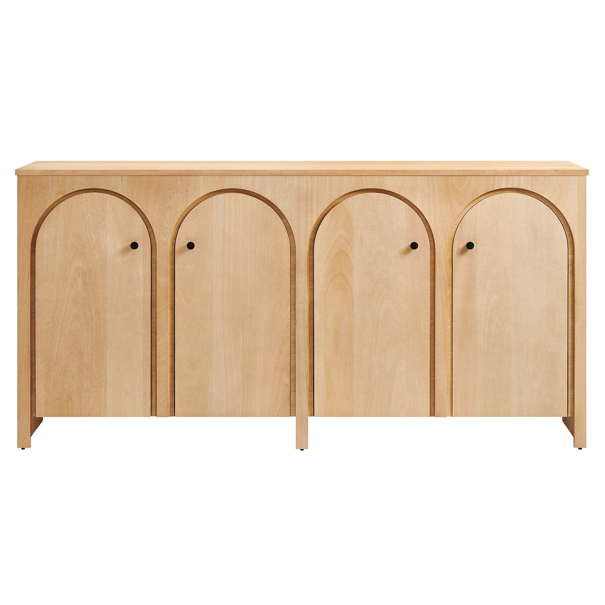 Appia Wood Grain 4-Door Sideboard Storage Cabinet