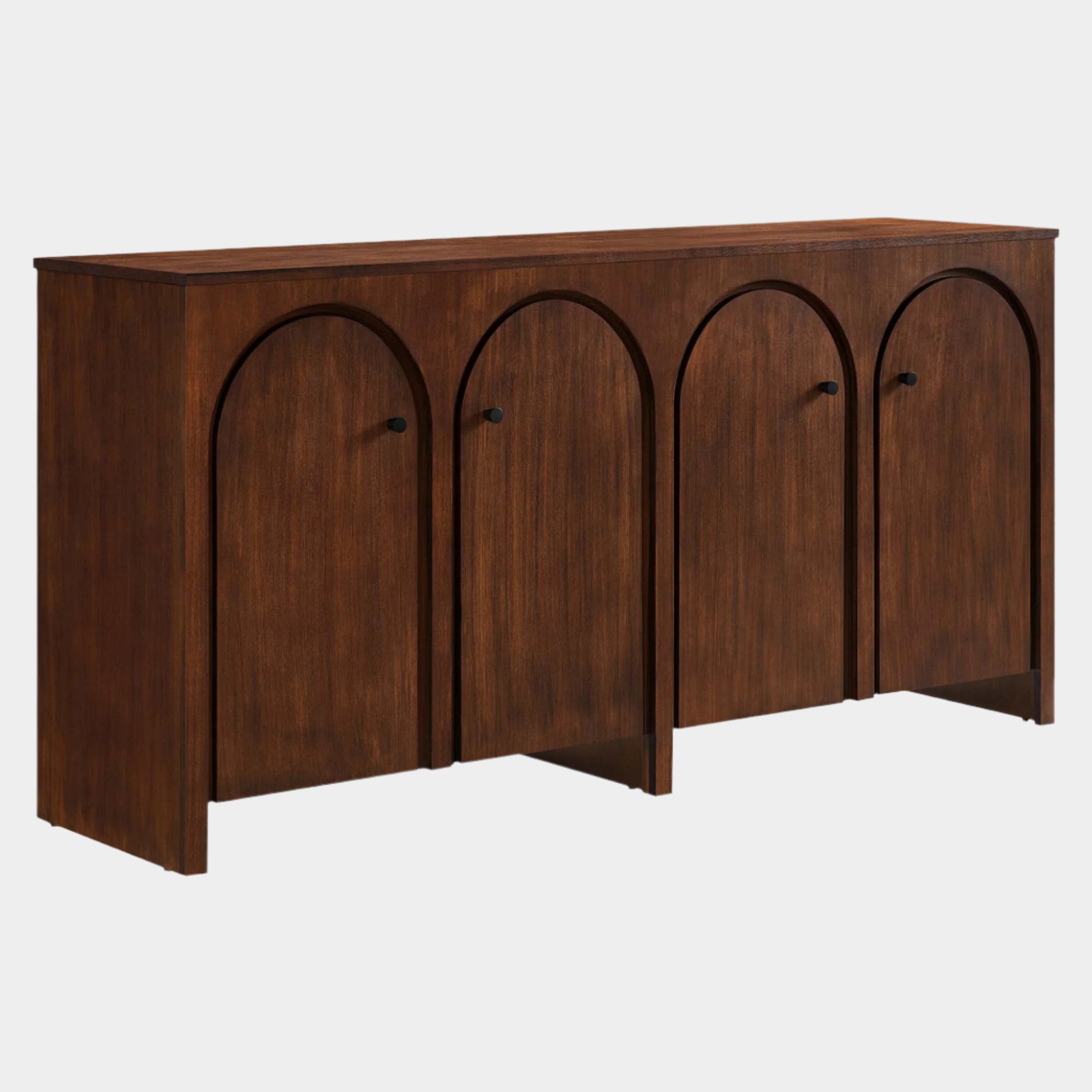 Appia Wood Grain 4-Door Sideboard Storage Cabinet