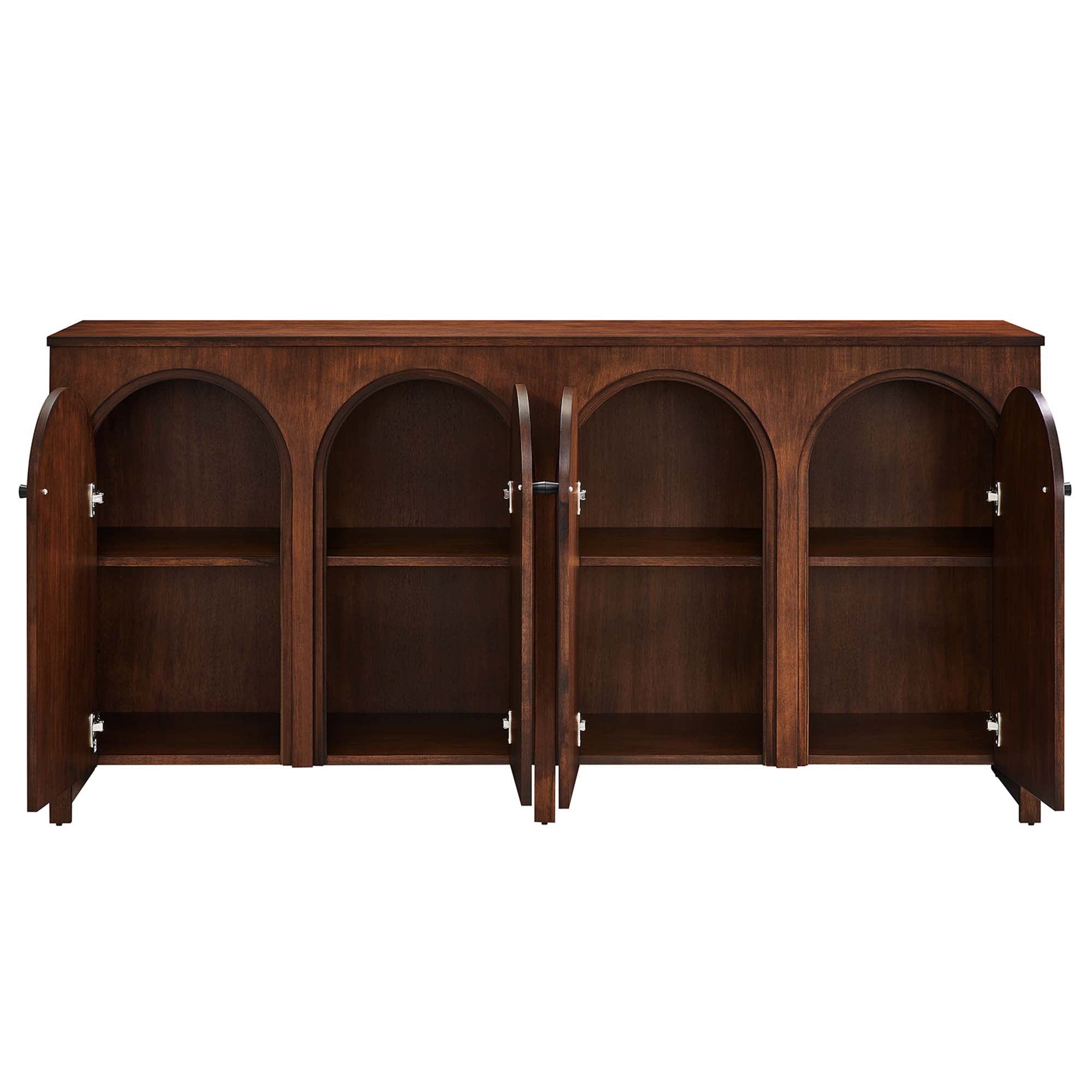 Appia Wood Grain 4-Door Sideboard Storage Cabinet